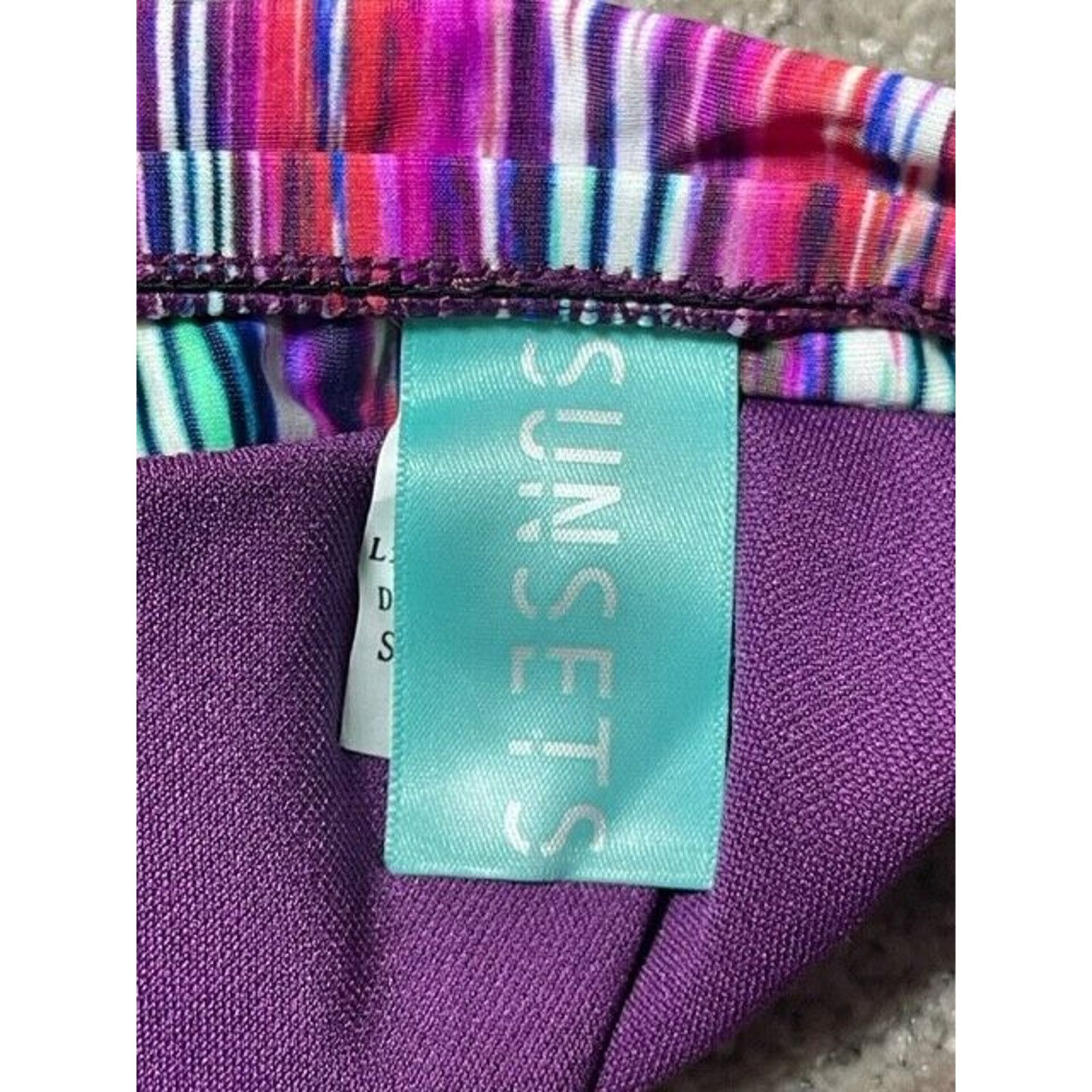 Other Sunsets Bikini Swim Bottom Womens M Spectrum Banded Purple Size M / US 6-8 / IT 42-44 - 6 Thumbnail