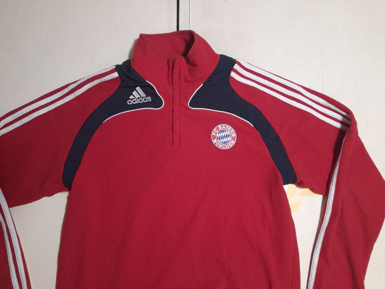 Adidas Adidas Bayern Munich 1/4 Zip Fleece Top 2008-2009 Size US M / EU 48-50 / 2 - 3 Thumbnail