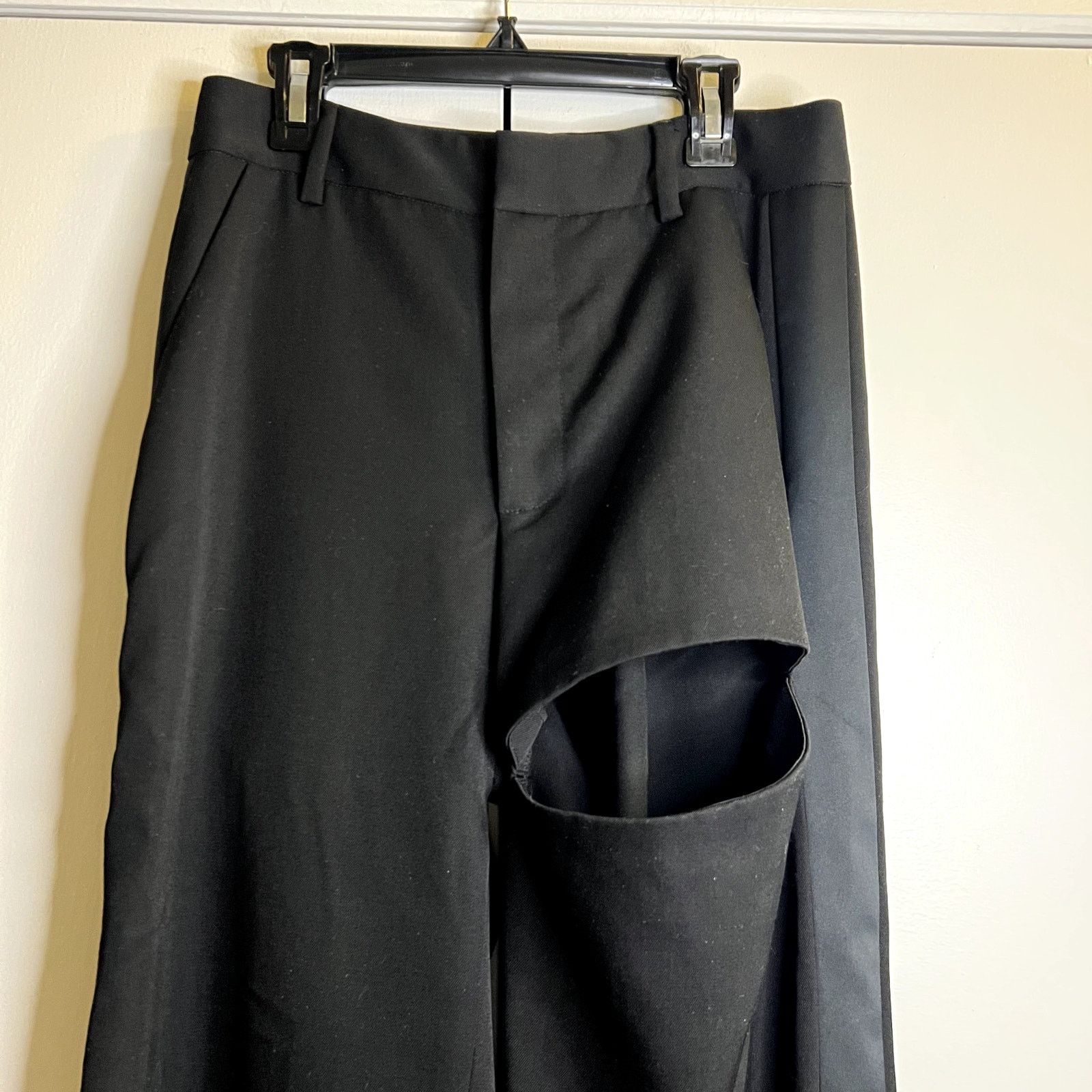 Area Area Asymmetric cutted virgin wool black pants size 2 New Size 26" / US 2 / IT 38 - 6 Thumbnail