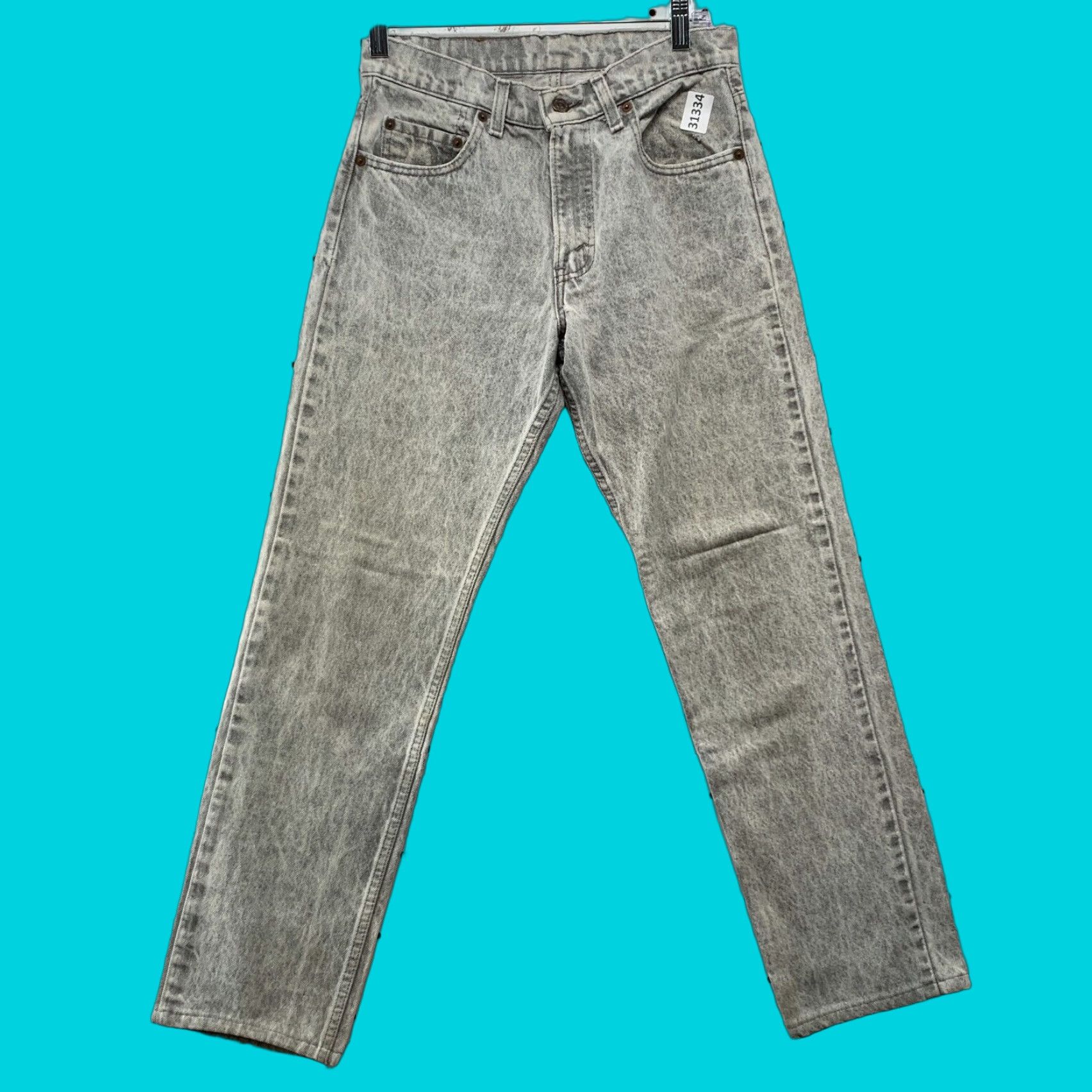 Levi's VINTAGE Levi's 506 Jeans Denim Mens 28x28 Gray Acid Wash Made USA Straight 90s Mens jeans Size US 28 / EU 44 - 1 Thumbnail