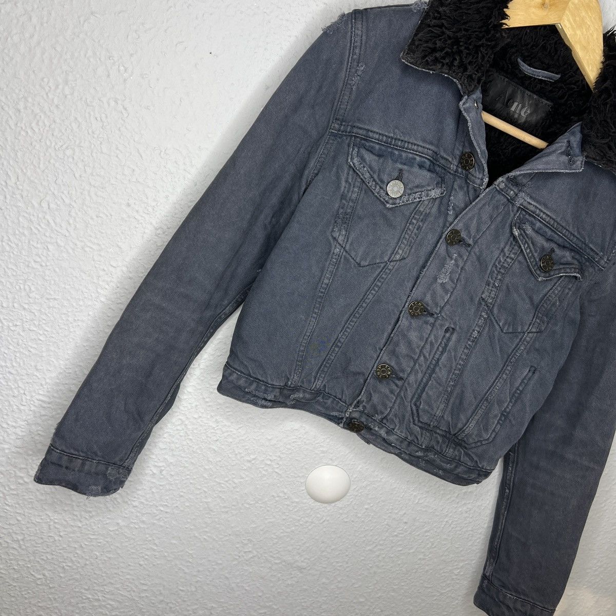 Acne Studios × Designer Acne Studios Denim Sherpa Jacket Navy If Six Was Nine Style Size S / US 4 / IT 40 - 2 Thumbnail