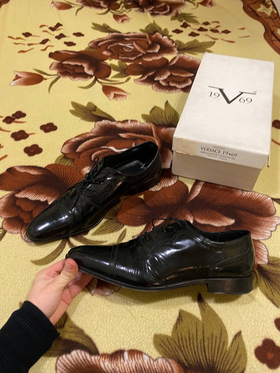 Versace Versace Collection Spazzolato Patent Leather Loafer Shoes Size US 11 / EU 44 - 1 Thumbnail
