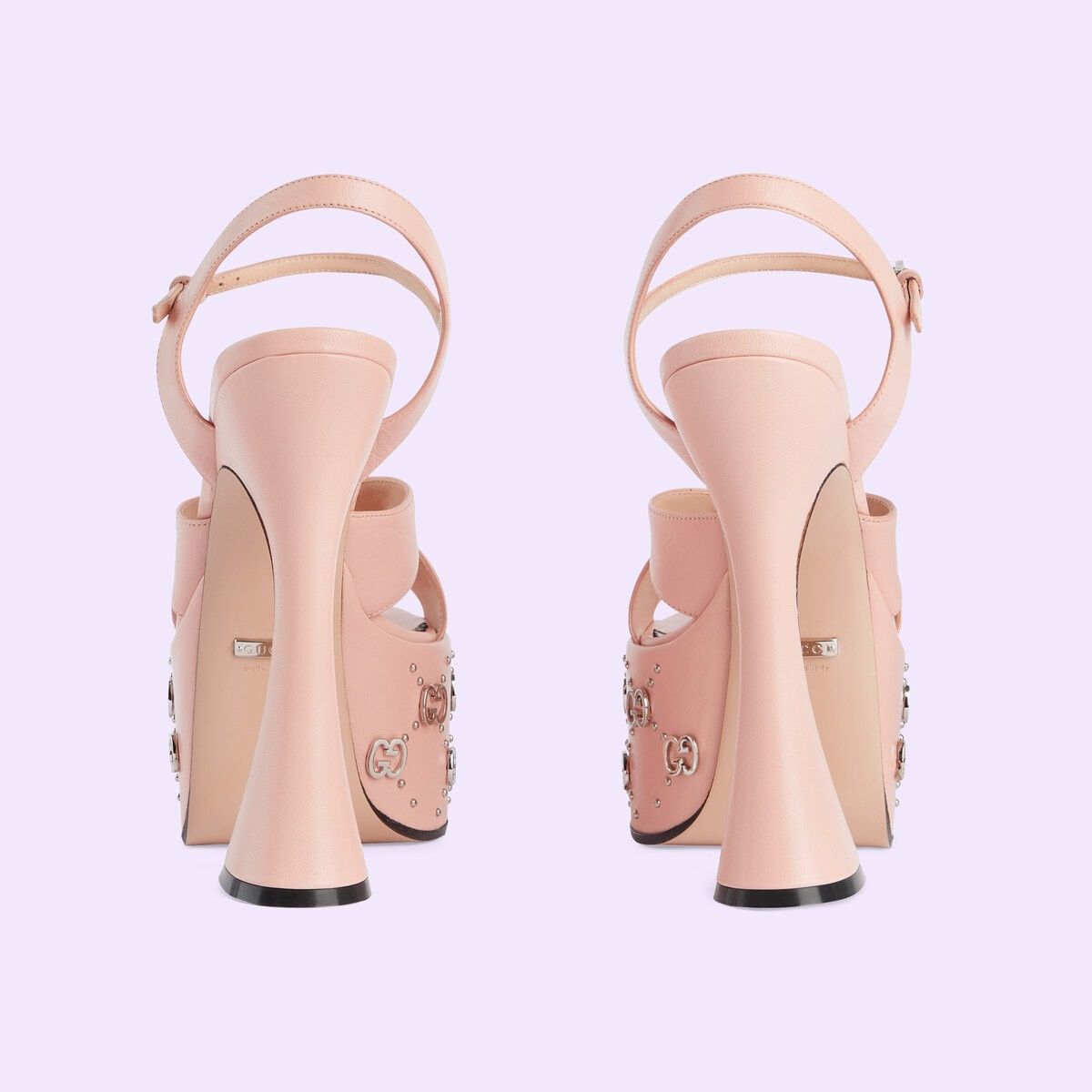 Gucci o1s1wg110225 Interlocking G Studs Sandals in Pink Size US 4.5 / IT 34.5 - 2 Thumbnail