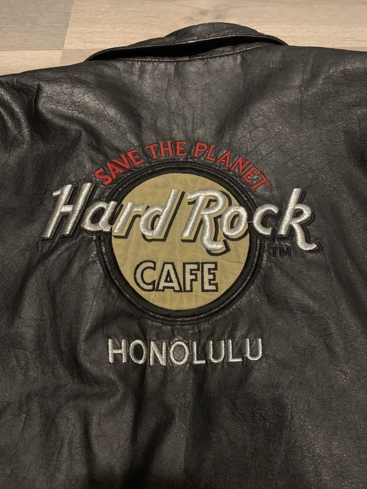 Hard Rock Cafe × Vintage *RARE* Vintage Hard Rock Cafe leather jacket Size US L / EU 52-54 / 3 - 3 Thumbnail