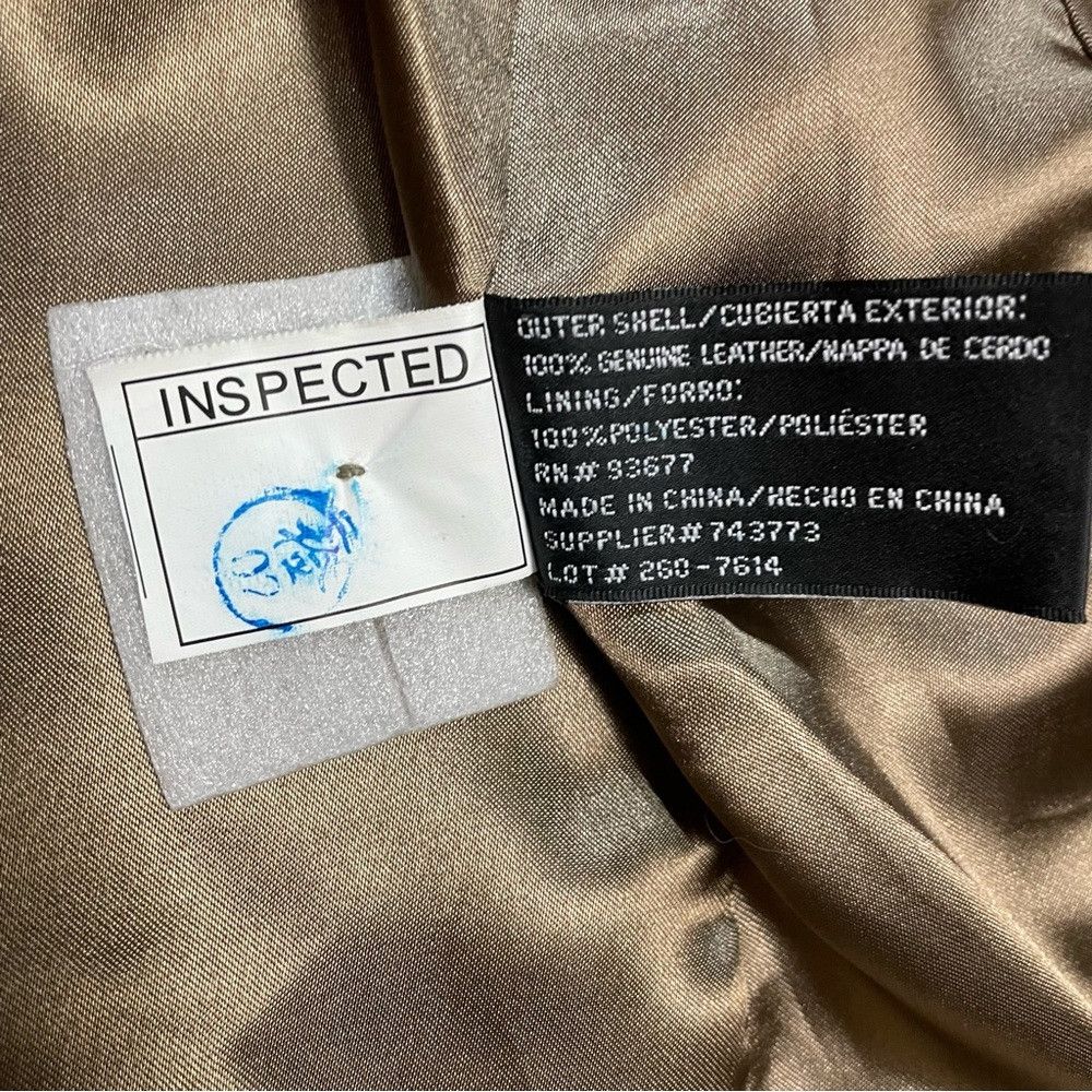 Worthington Worthington Metallic Gold Genuine Lambskin Leather Jacket S Size M / US 6-8 / IT 42-44 - 7 Thumbnail