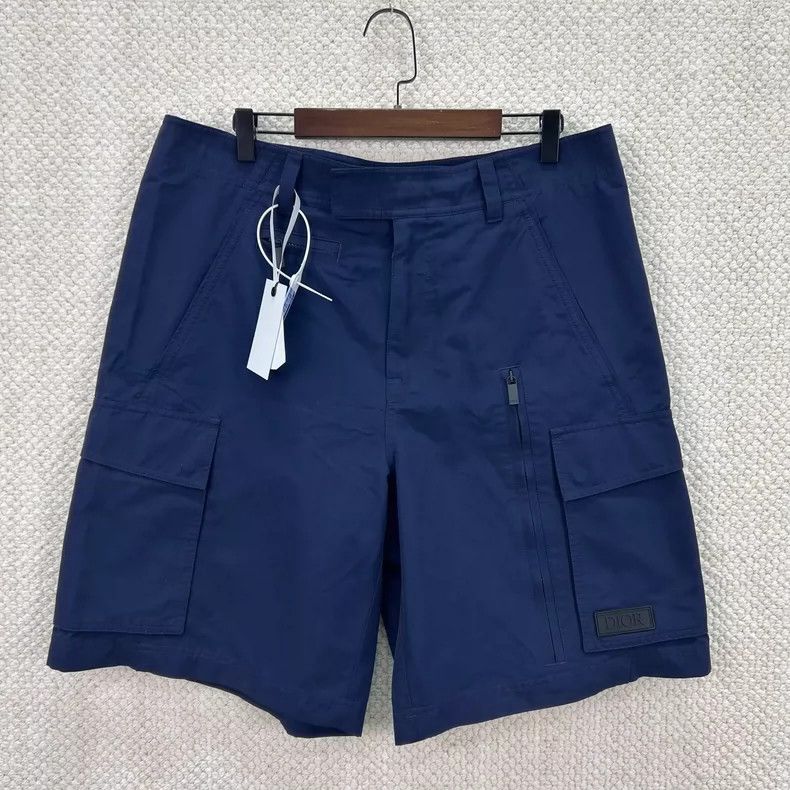 Dior Dior 24SS Blue Cargo Shorts with Zipper Pockets - dmc Size US 34 / EU 50 - 1 Thumbnail