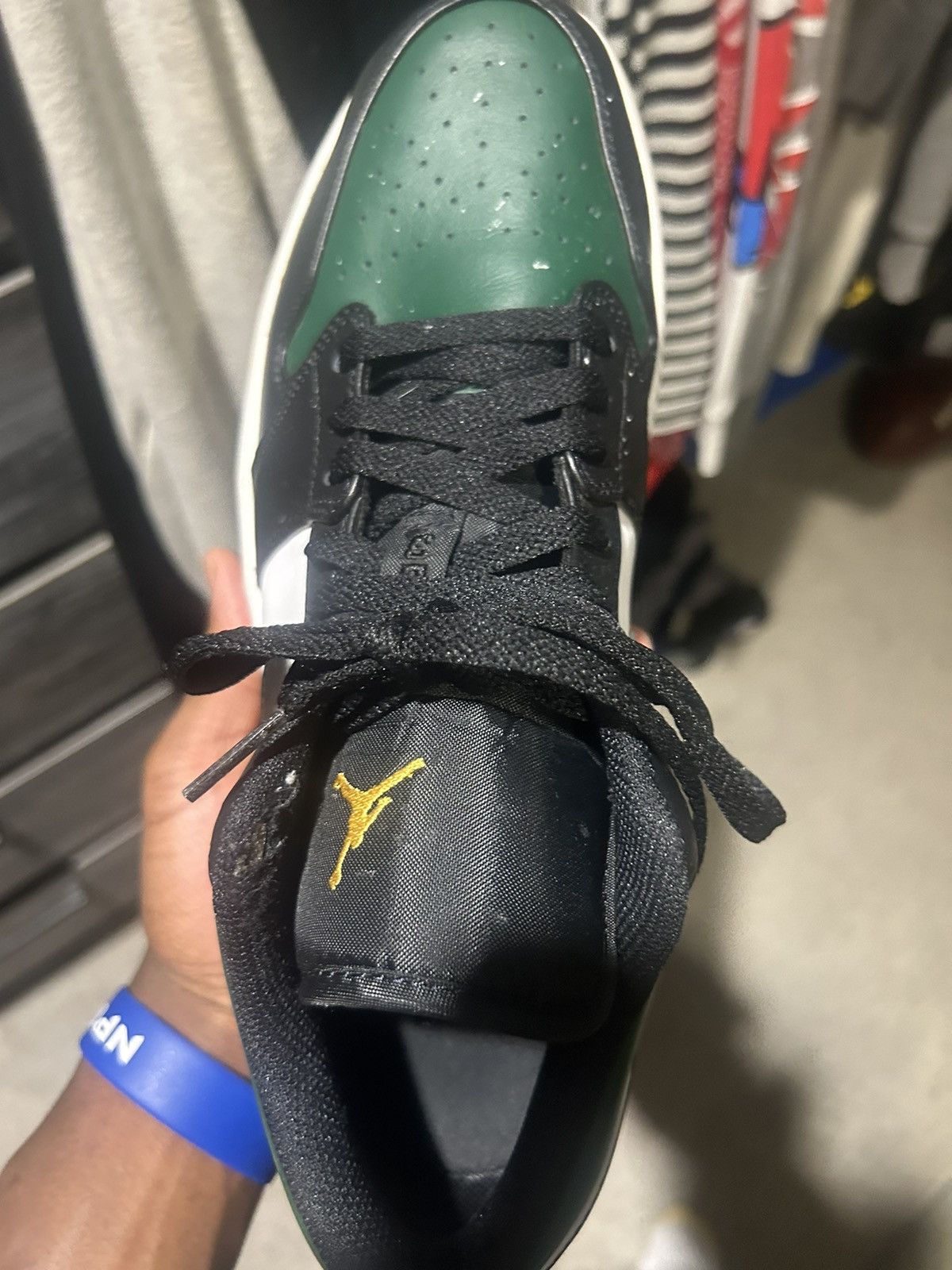 Jordan Brand Jordan 1 low Green Toe Size US 12 / EU 45 - 2 Thumbnail