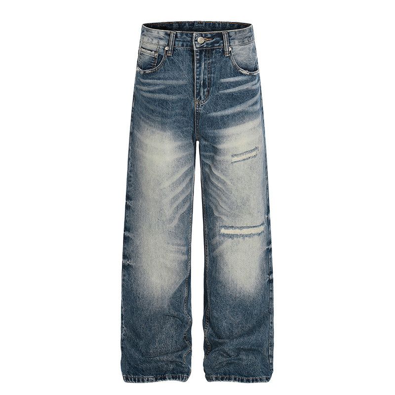 Vintage American high street style straight leg ripped jeans for men Size US 32 / EU 48 - 1 Thumbnail