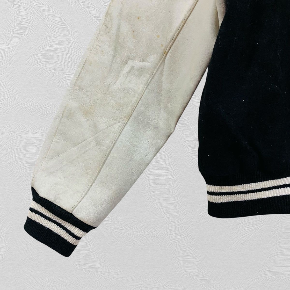 Vintage Vintage varsity jacket leather wool Size US XL / EU 56 / 4 - 9 Thumbnail