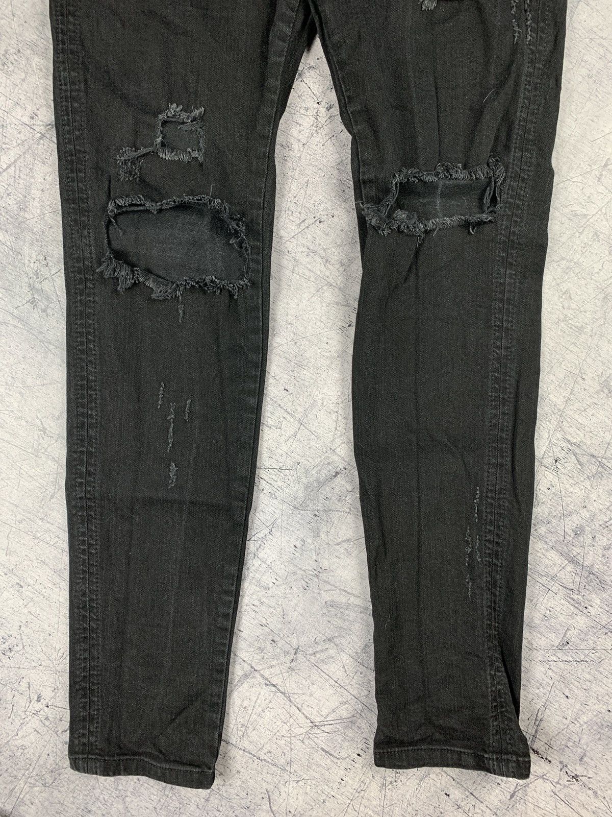 Represent Clo. Represent Clo. Knee Destroyer Denim Black Skinny Jeans Sz 30 Size US 30 / EU 46 - 5 Thumbnail