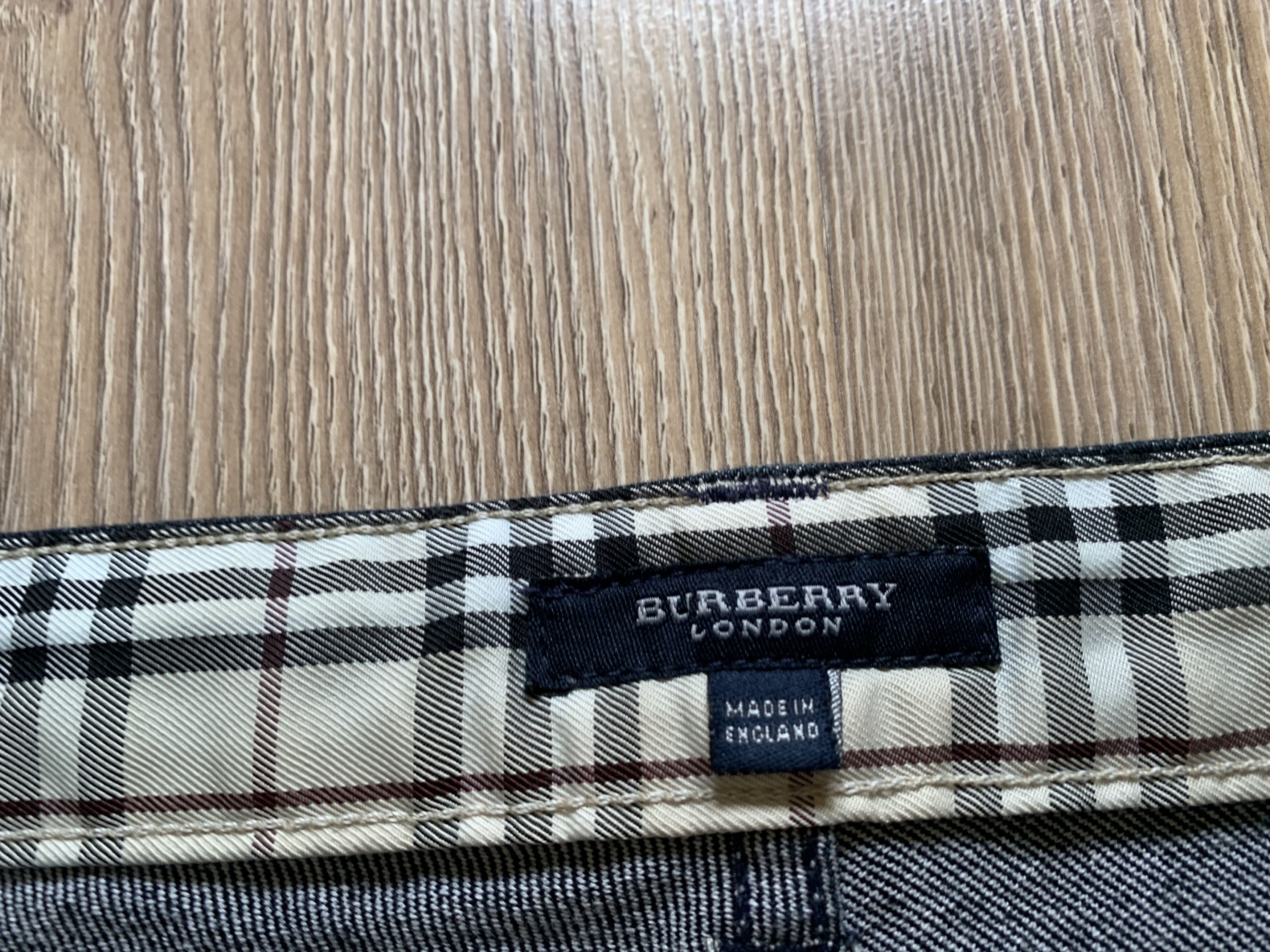 Burberry × Vintage Burberry Vintage Womens Blue Denim Jeans Plaid Cuffs Size 32" / US 10 / IT 46 - 6 Thumbnail