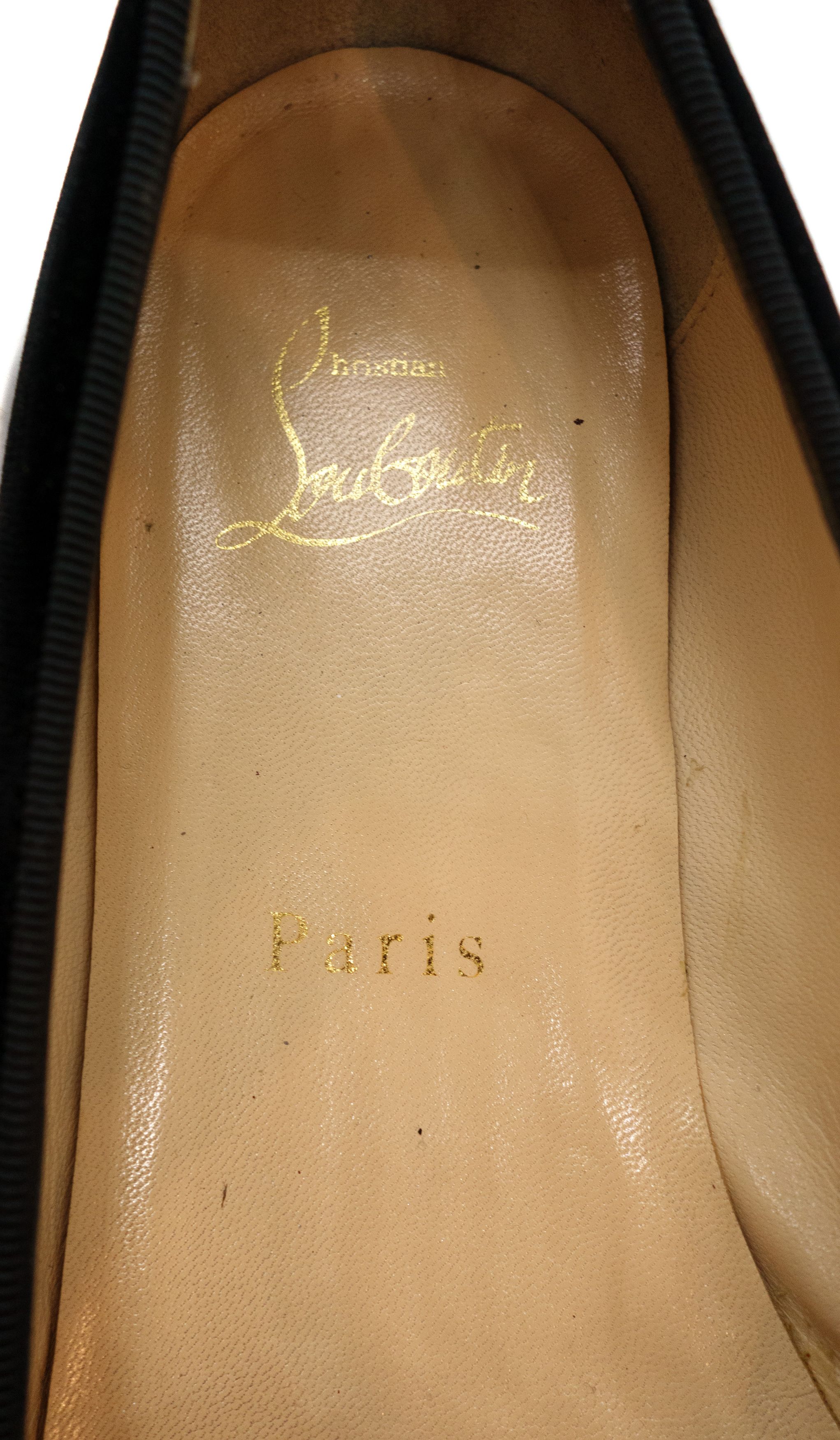 Christian Louboutin Сristacora Crystal Heart Embellishment Velvet Flats Size US 6 / IT 36 - 13 Thumbnail