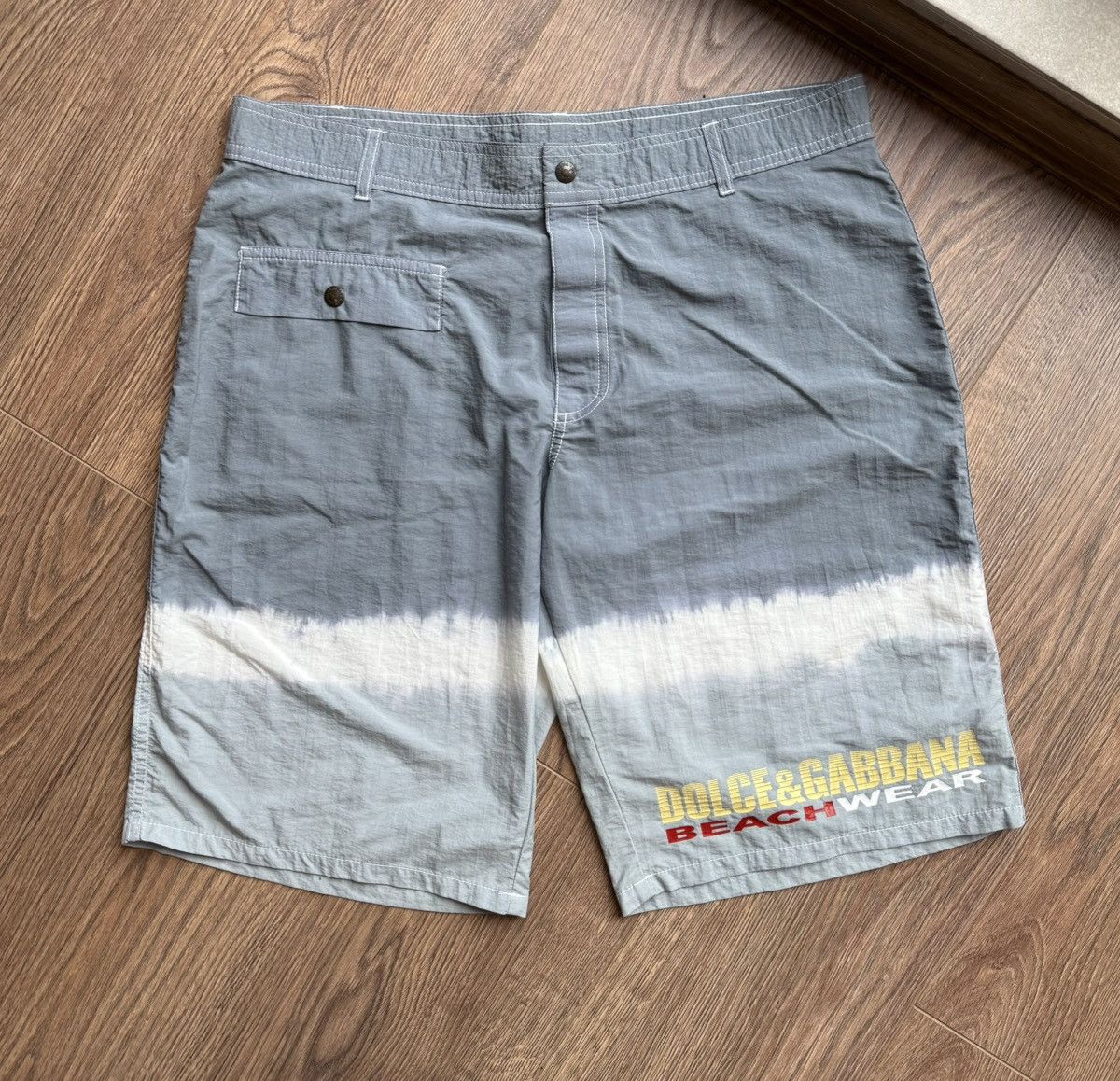 Dolce & Gabbana Dolce & Gabbana Beachwear Ombre Logo Swim Shorts Size US 32 / EU 48 - 1 Thumbnail