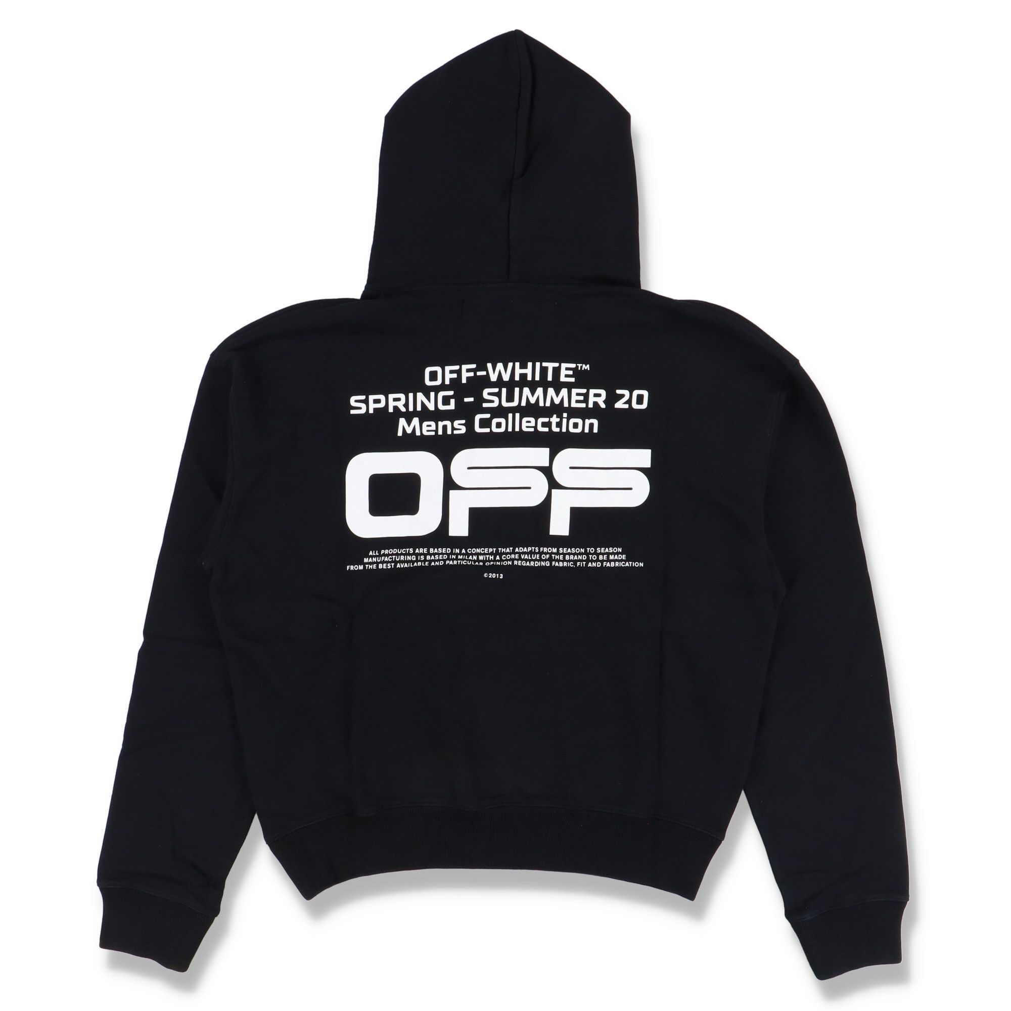 Off-White Black Wavy Line Logo Oversized Hoodie Size US M / EU 48-50 / 2 - 1 Thumbnail