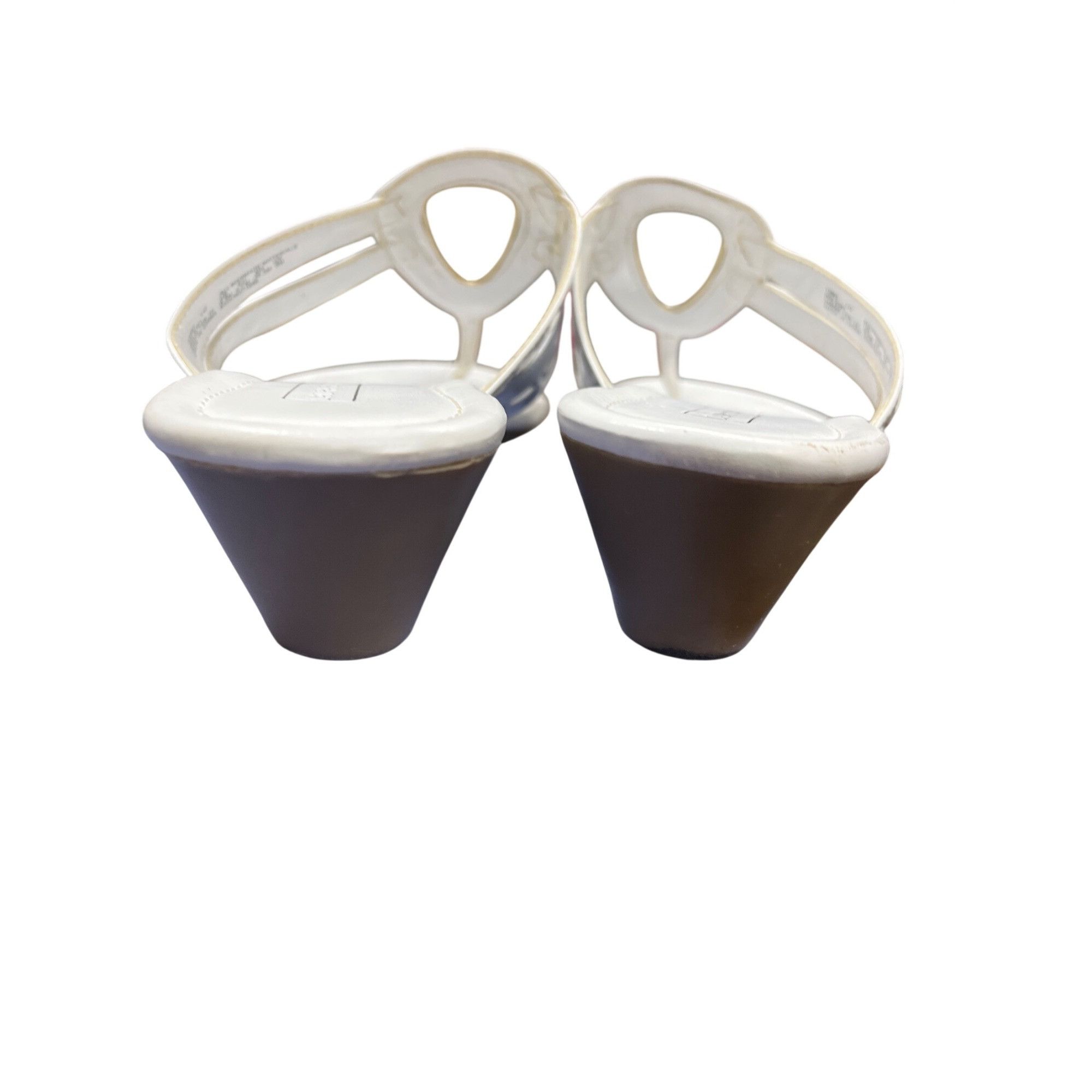 Other Laura Scott wms white silver accent slip open toe sandals sz Size US 9.5 / IT 39.5 - 9 Thumbnail