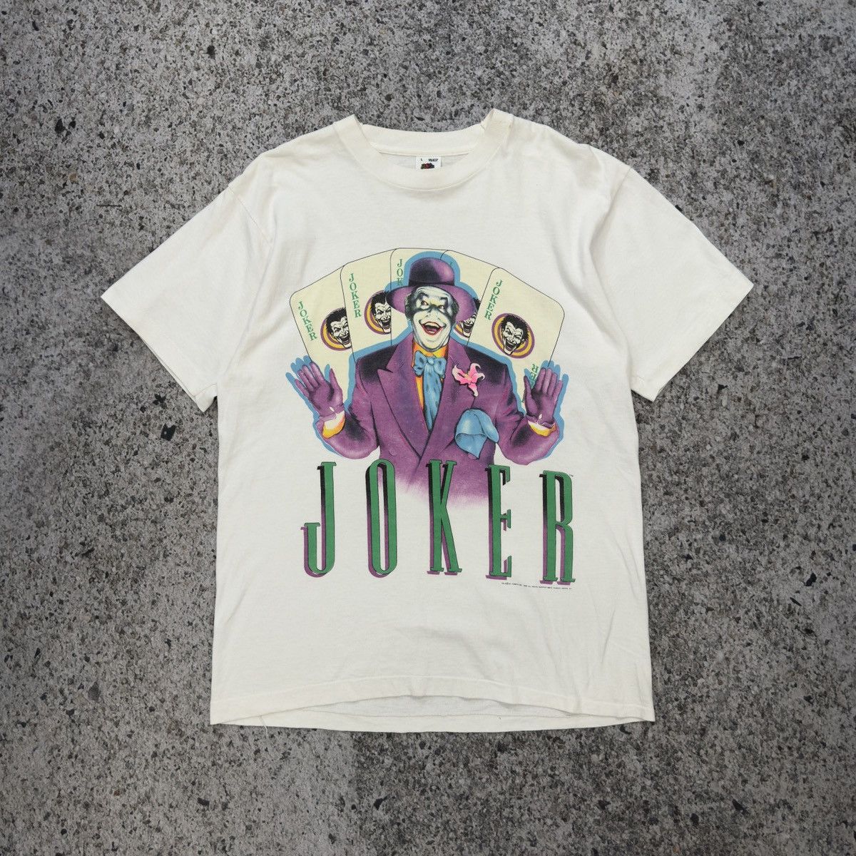 Vintage 1989 The Joker Batman Jack Nicholson Tee Size US L / EU 52-54 / 3 - 1 Thumbnail