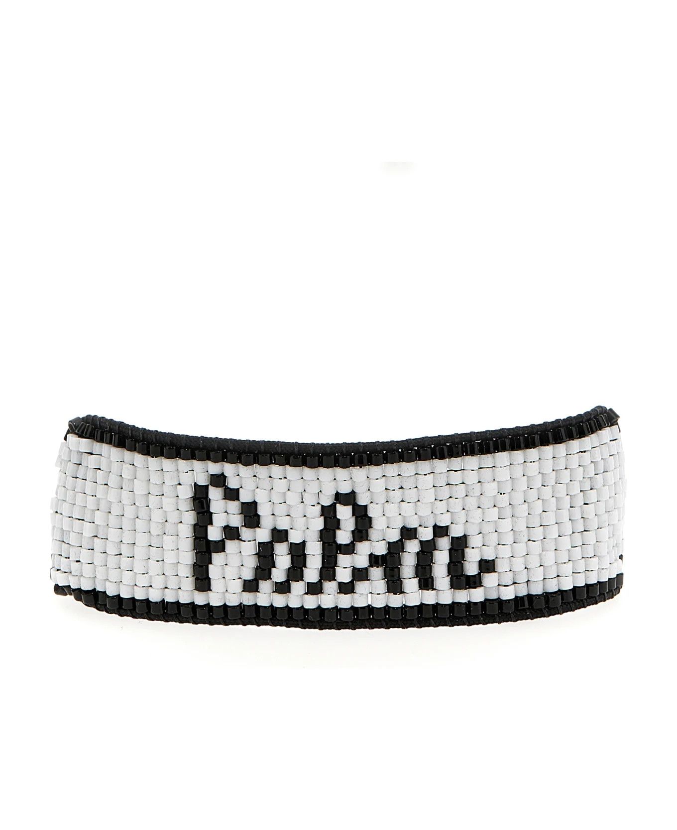 Palm Angels o1y1125 Size : OS / Bracelet in White/Black Size ONE SIZE - 1 Thumbnail