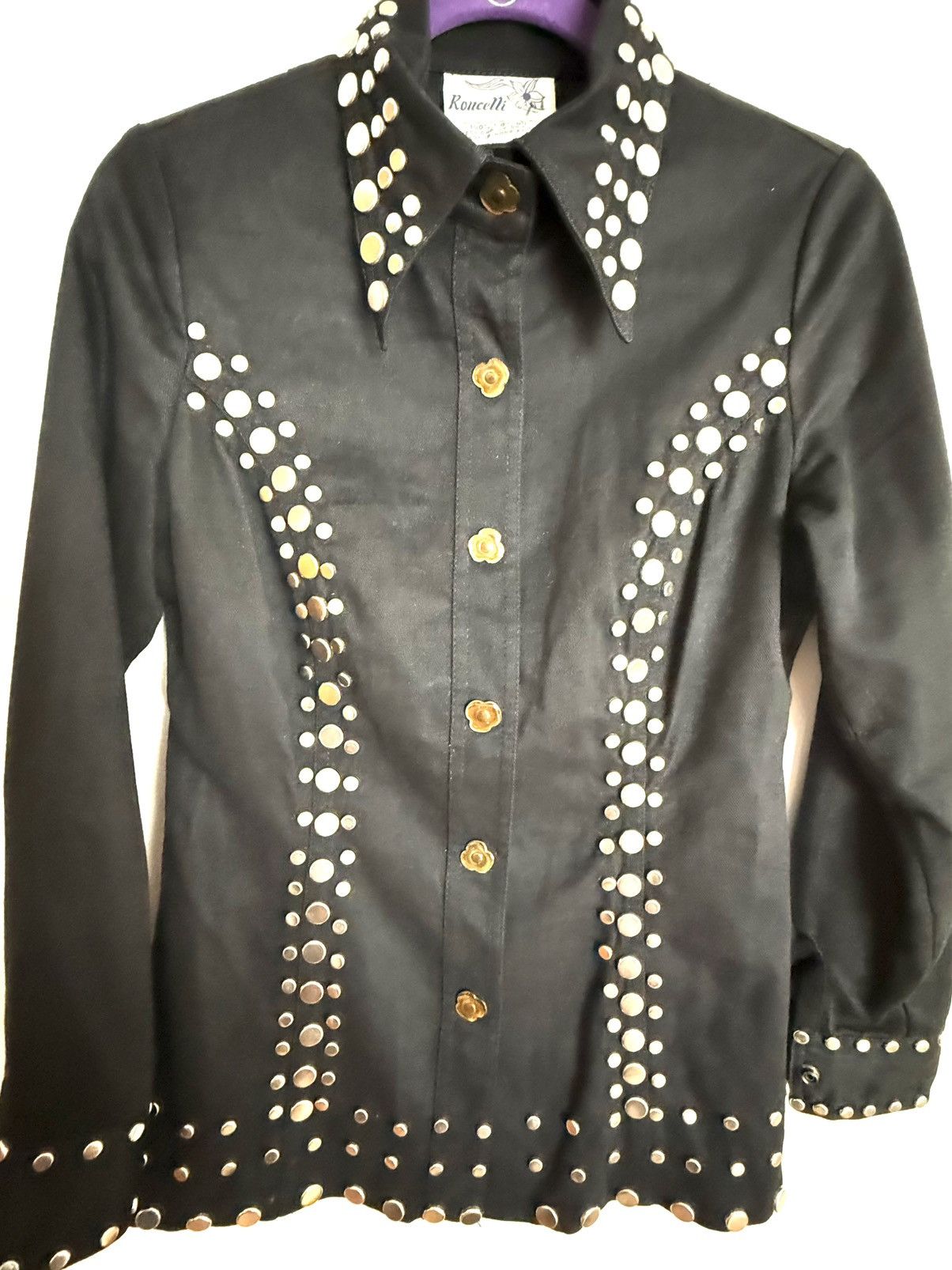 Other Vintage 60’s/70s Women’s Black Roncelli OG Studded SUIT Size S / US 4 / IT 40 - 1 Thumbnail