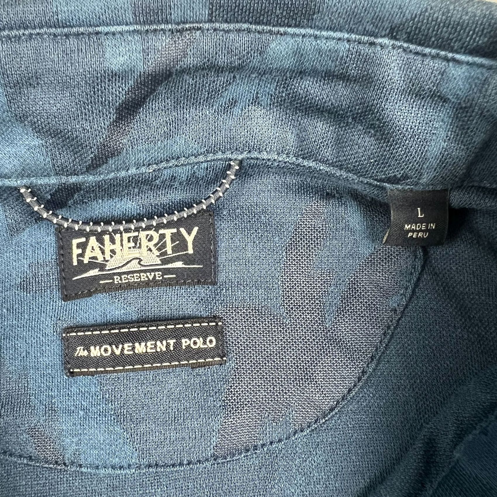 Faherty Faherty Polo Shirt Hawaiian Floral Palm Tree Blue Large Golf Shirt Mens Regular Fit L Size US L / EU 52-54 / 3 - 3 Thumbnail