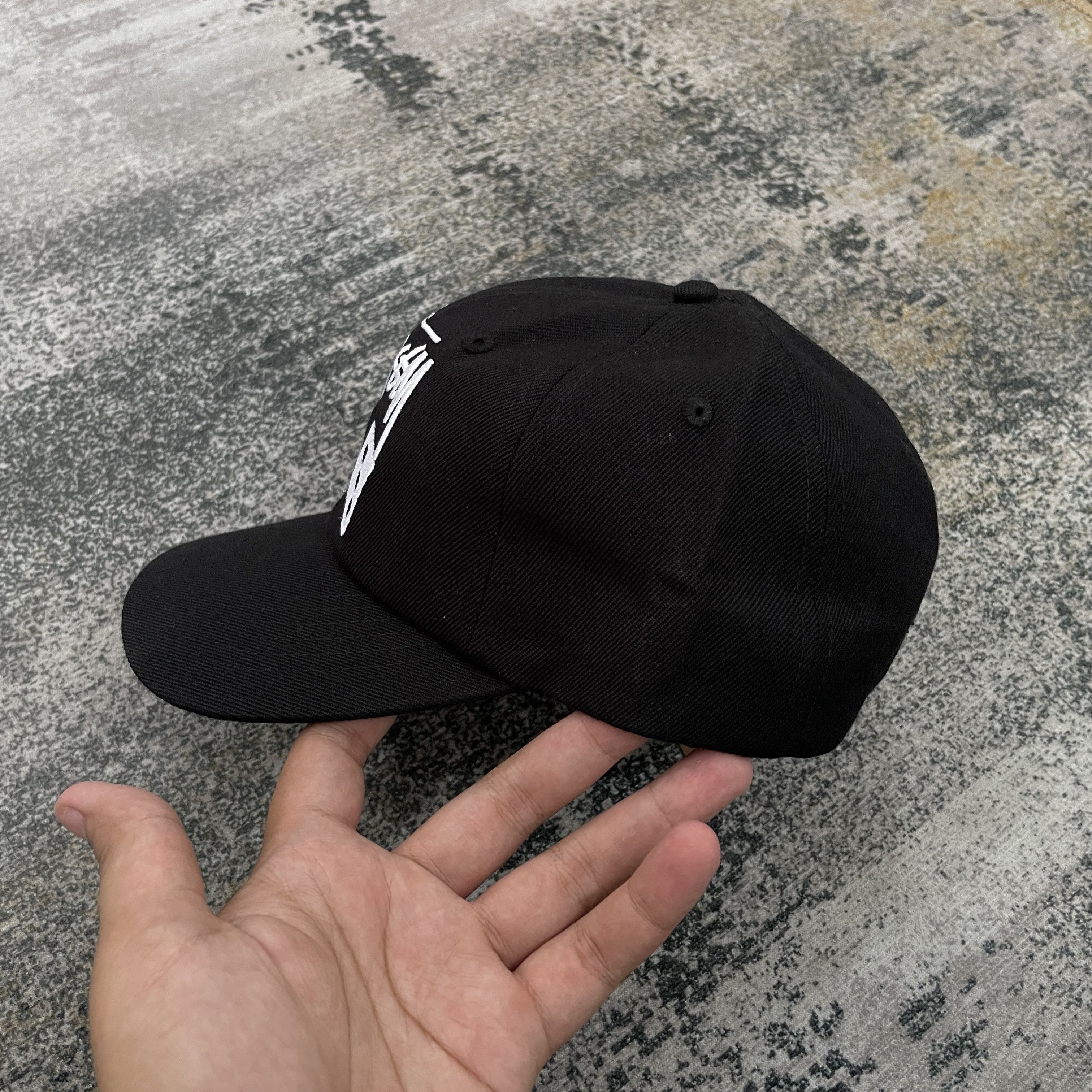Stussy STUSSY DICE LOGO CAP HAT - BLACK Size ONE SIZE - 3 Thumbnail