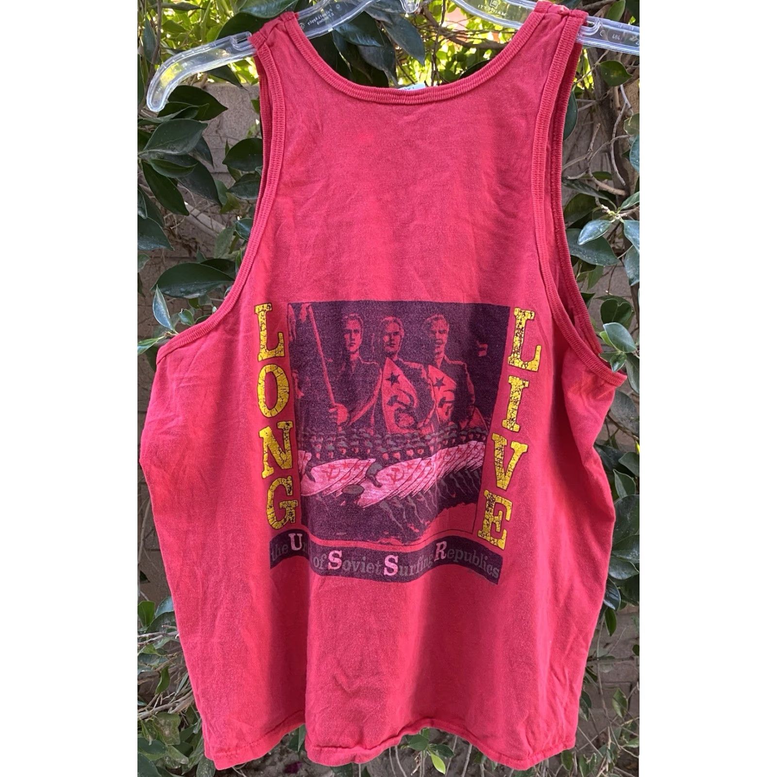 Vintage VINTAGE USSR Surf Team Long Live The Union Of Soviet Surfing Republics Tank Top Size US L / EU 52-54 / 3 - 4 Thumbnail