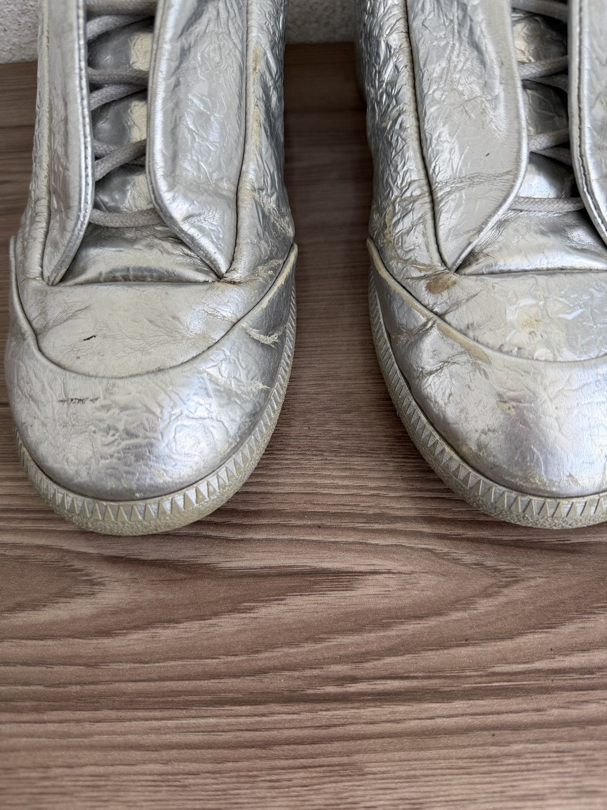 Maison Margiela crinkled metallic silver Future low Size US 11.5 / EU 44-45 - 7 Thumbnail
