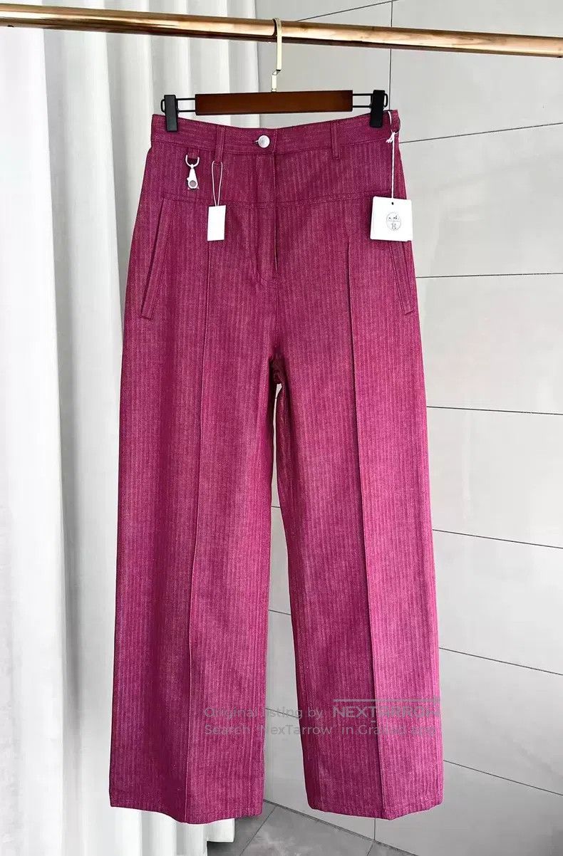 Hermes Hermes 25SS Show Model Magenta Long Trousers Size 25" / US 0 / IT 36 - 1 Thumbnail