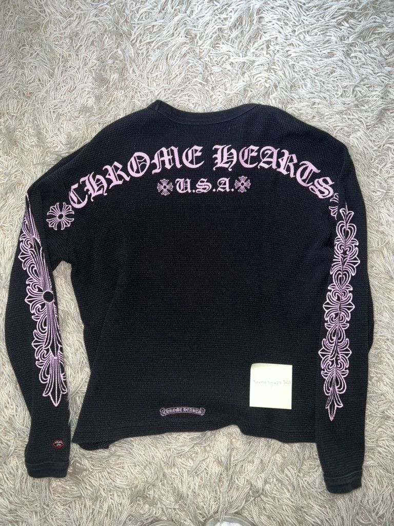 Chrome Hearts Matty Boy Pink Knitted Thermal Longsleeve