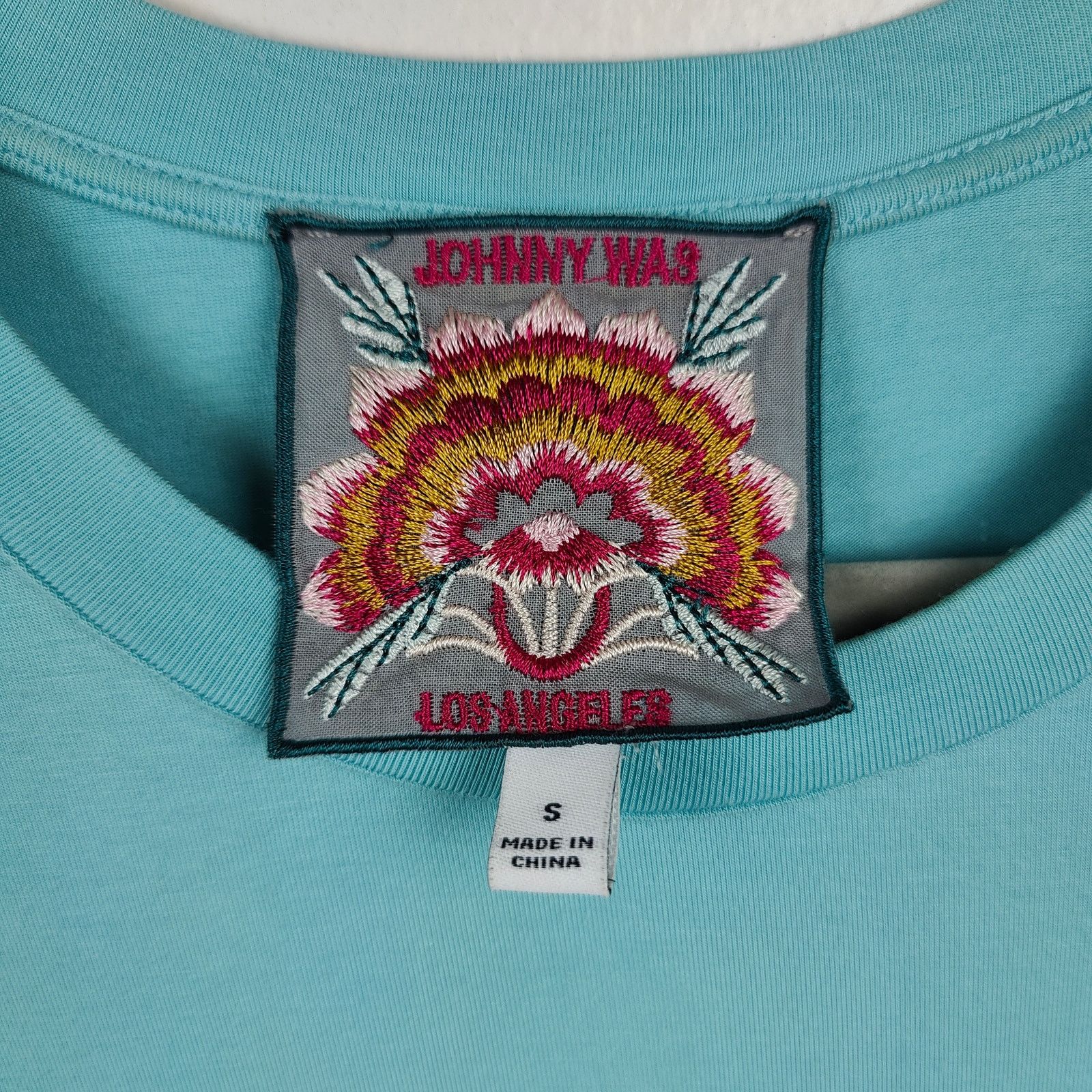 Johnny Was Johnny Was Viscose T-Shirt Womens Small Teal Blue Stretch Size S / US 4 / IT 40 - 7 Thumbnail
