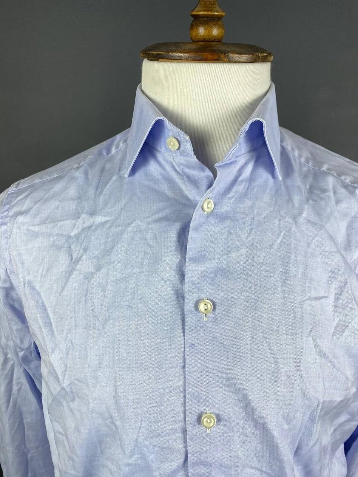 Eton Eton Contemporary Blue Luxury Shirt Size 40 / 15 / 3/4 Size US M / EU 48-50 / 2 - 3 Thumbnail