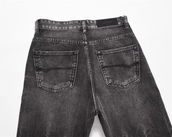 Japanese Brand Washed distressed wide-leg loose-fitting ripped jeans Size US 32 / EU 48 - 5 Thumbnail