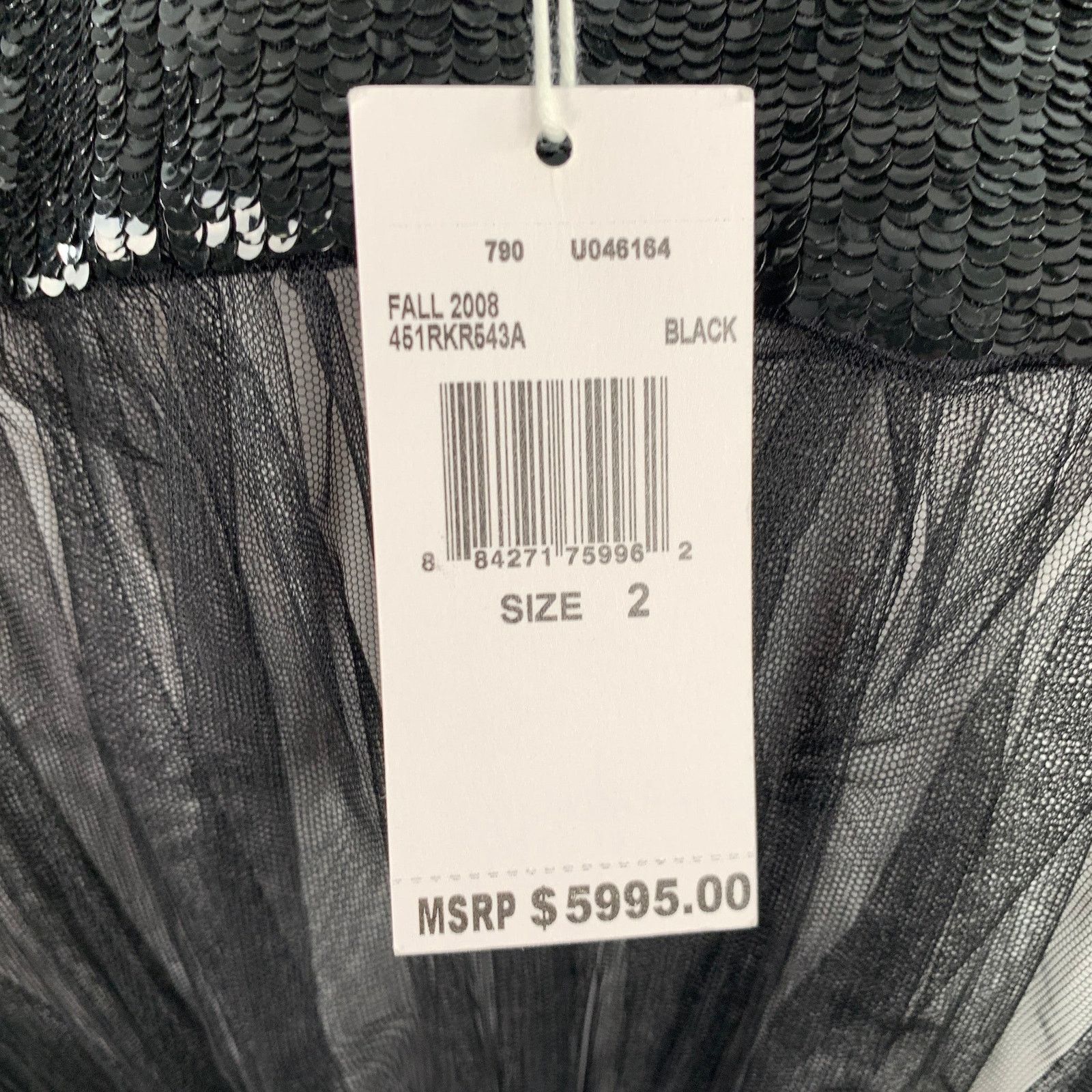 Michael Kors MICHAEL KORS Black Wool Silk Sequined Shift Dress Size XS / US 0-2 / IT 36-38 - 4 Thumbnail