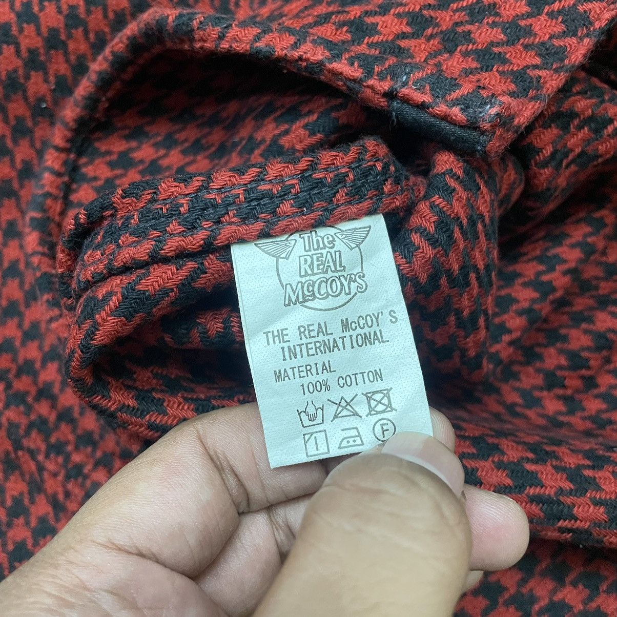 The Real McCoy's Joe McCoy's 8HU Houndstooth Flannel Shirt Size US M / EU 48-50 / 2 - 6 Thumbnail