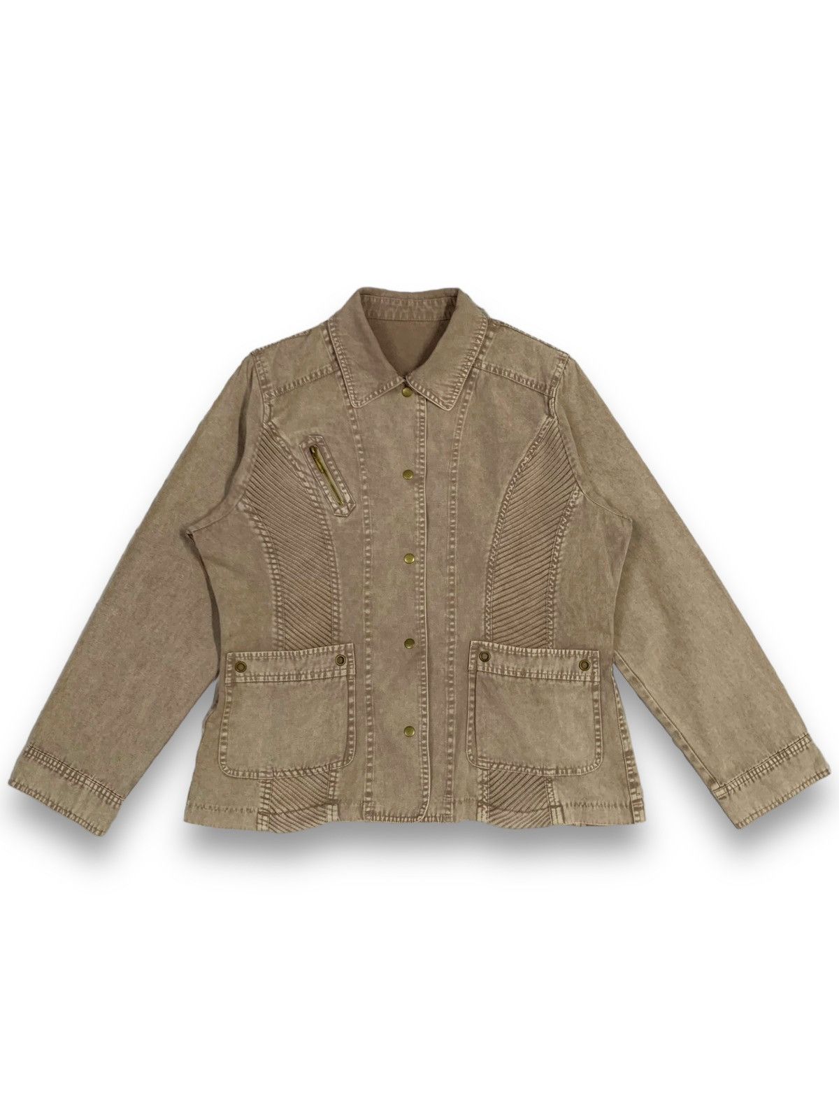 Vintage Japanese Brand Snap Button Cotton Jacket