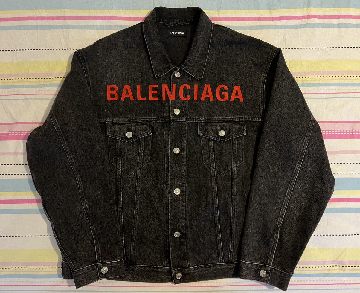Balenciaga Balenciaga Chest Red Embroidered Logo Jacket Size US XL / EU 56 / 4 - 1 Thumbnail