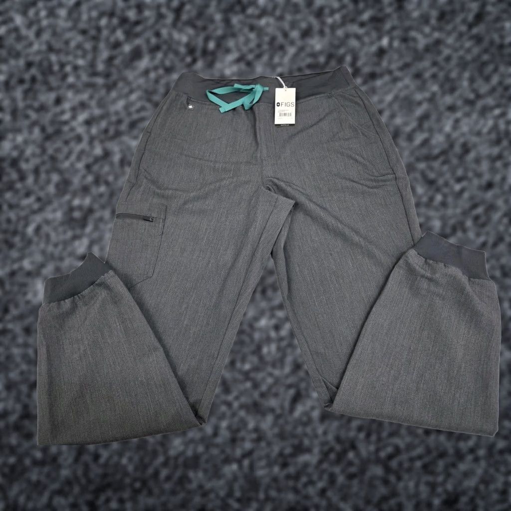 Vintage FIGS Womens High Waisted Zamora Gray Scrub Pants L/T Size Large/Tall Size 36" / US 14 / IT 50 - 1 Thumbnail