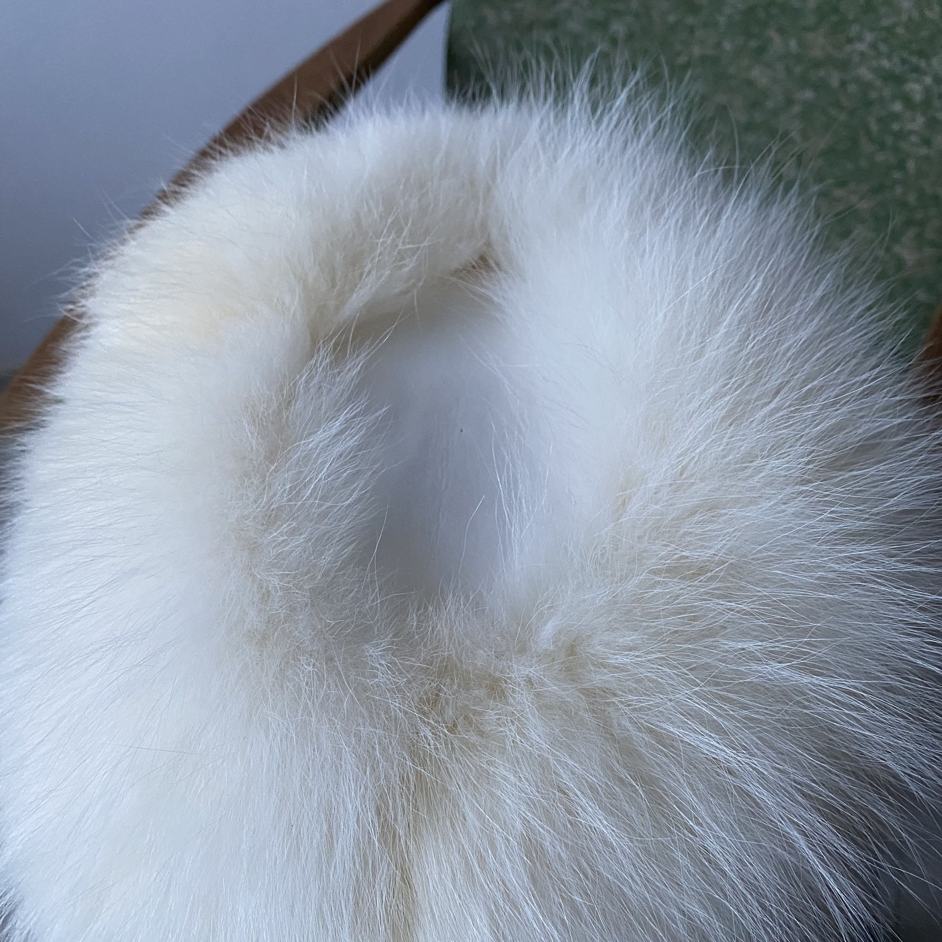 If Six Was Nine Oldmoney Vintage 90s Fluffy Real Fur Hat Luxury Size ONE SIZE - 4 Thumbnail