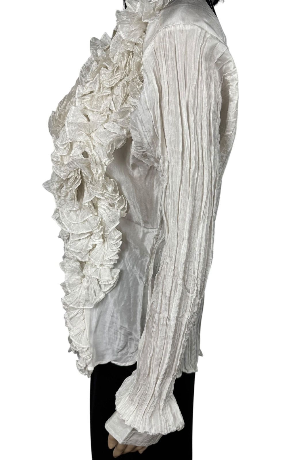 Manish Arora Manish Arora Silk Blouse Button Up Ruffle Pleated size L Size L / US 10 / IT 46 - 7 Thumbnail