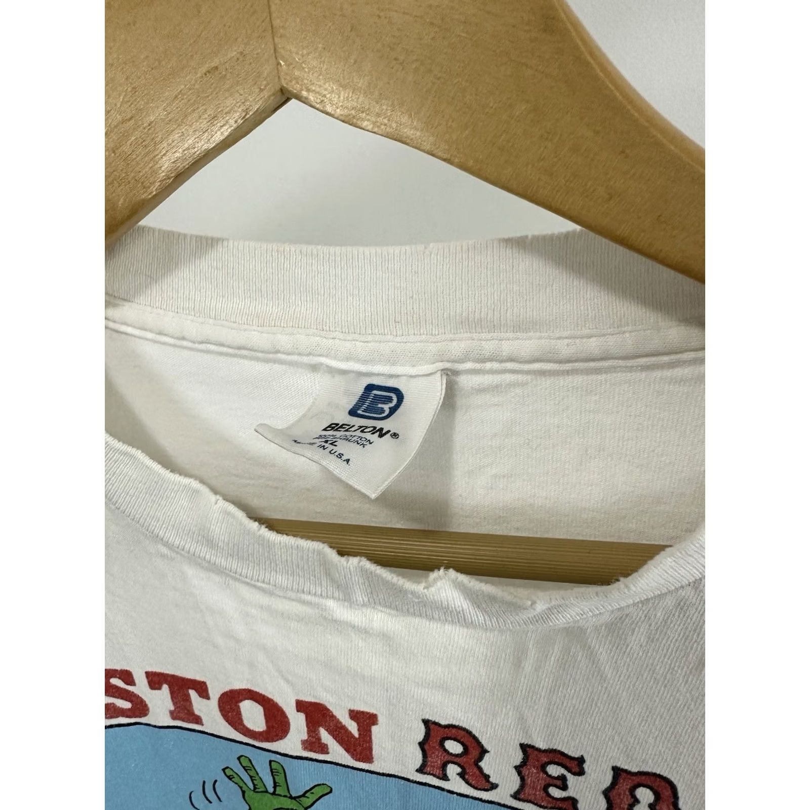 MLB VTG Boston Red Sox MLB Home Of The Green Monster Art Baseball Worn T-Shirt XL Red Mens Shirt Size US XL / EU 56 / 4 - 7 Thumbnail