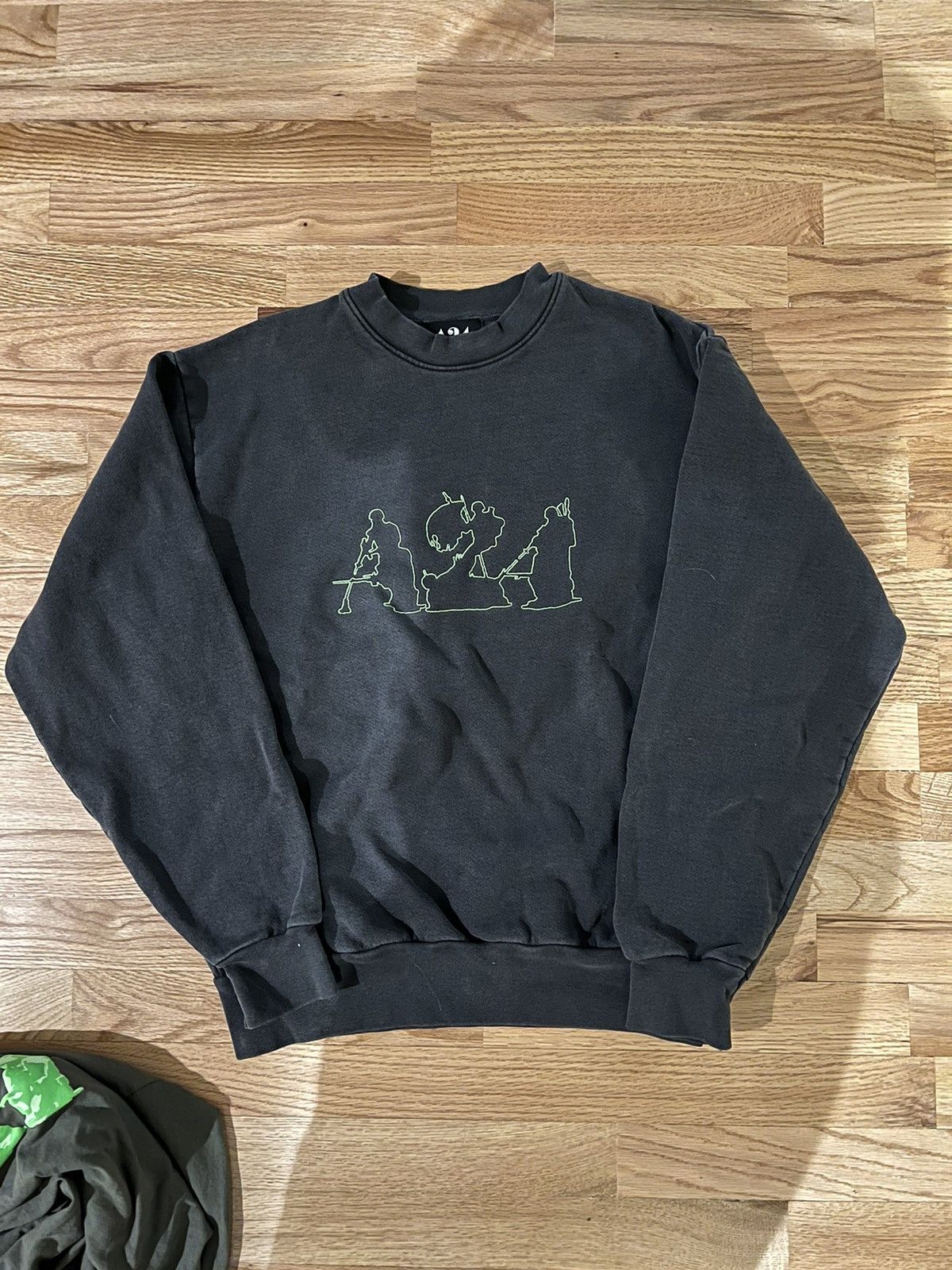 WOLFSTATE_99 CREWNECK — WAR BLACK