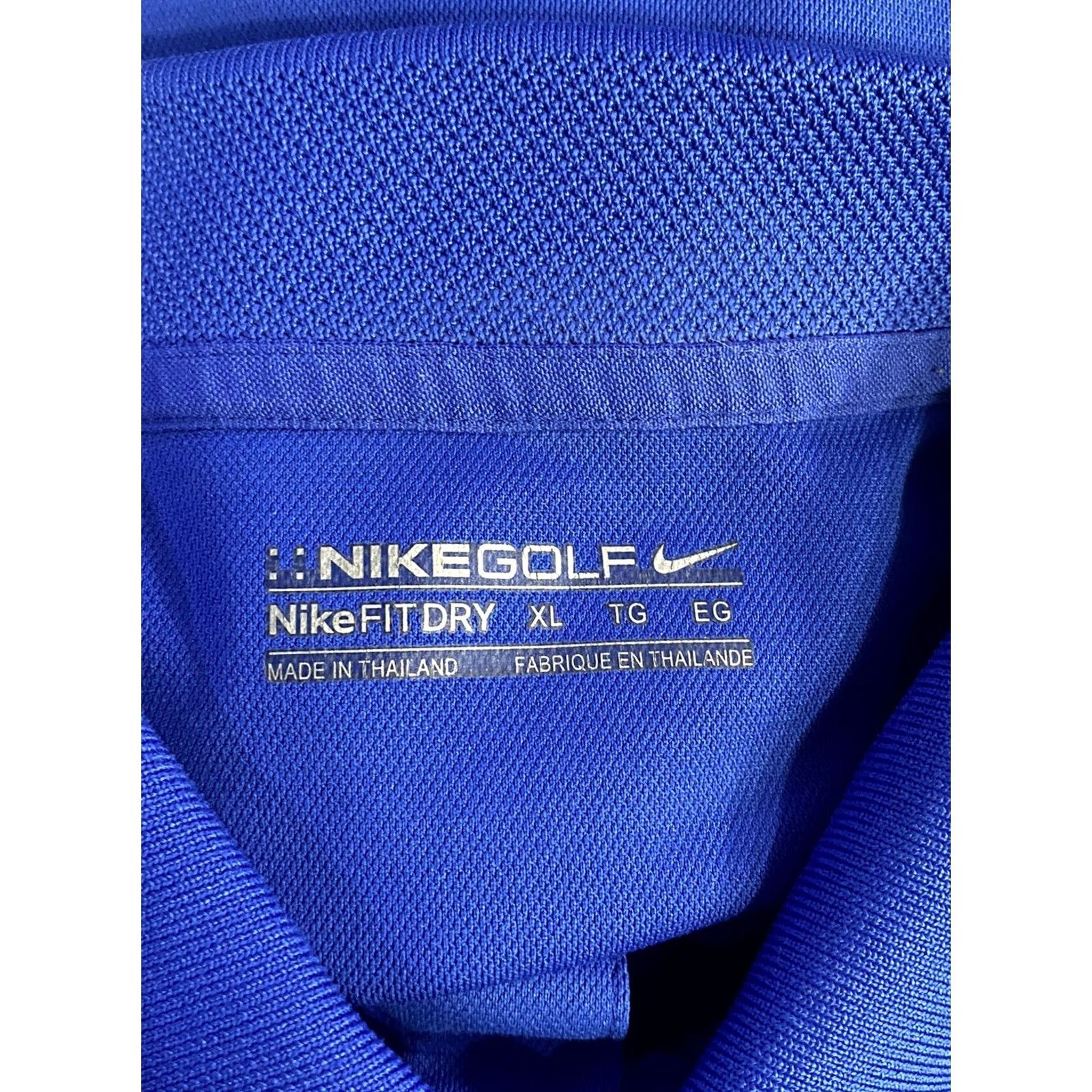 Nike Mens Nike Golf Polo Shirt Short Sleeve XL Blue Dri-Fit Golf Polo Shirt Nike Brand Logo Size US XL / EU 56 / 4 - 6 Thumbnail
