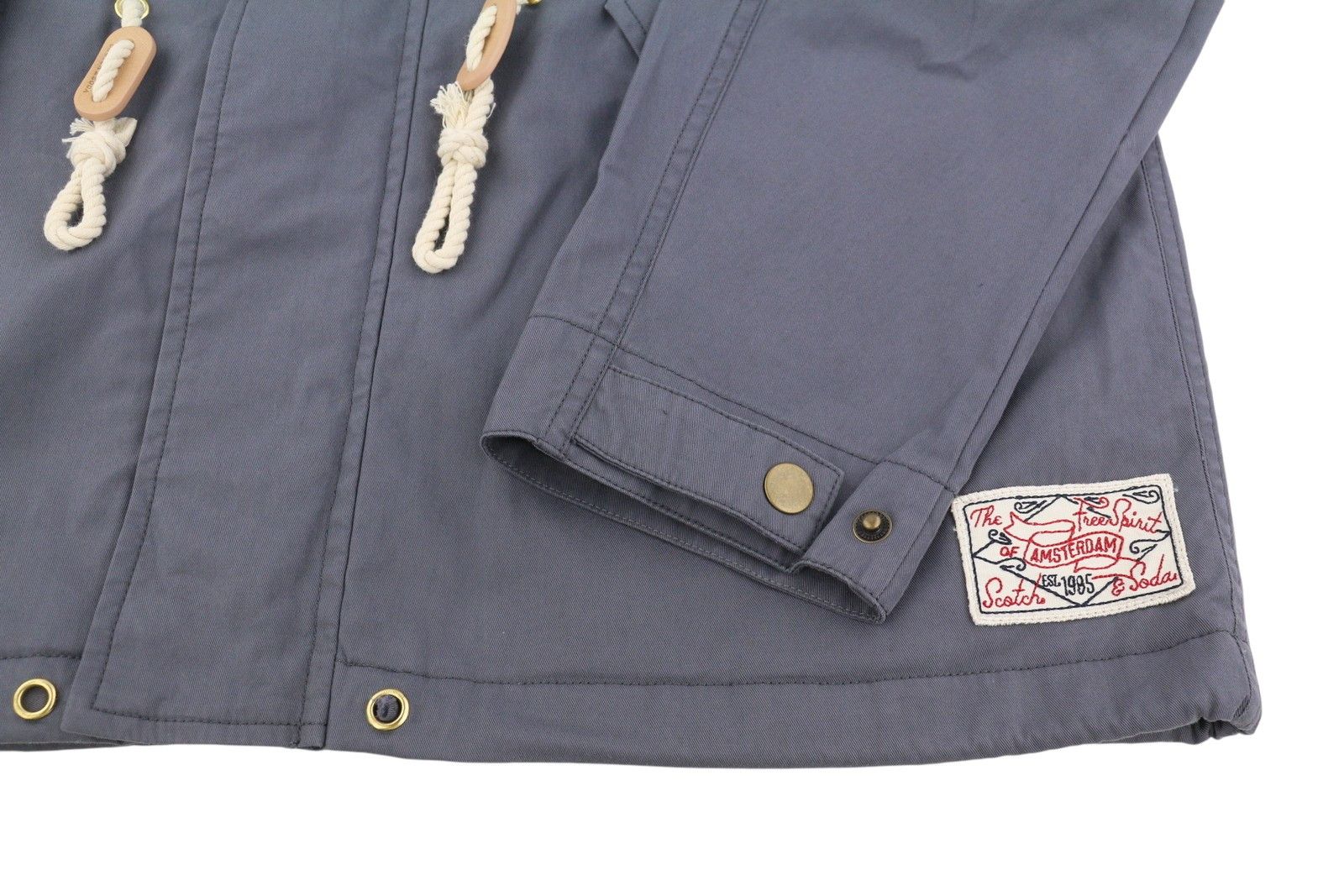 Scotch & Soda M Grey Extended Lining Drawstring Jacket 88483 Size US M / EU 48-50 / 2 - 6 Thumbnail