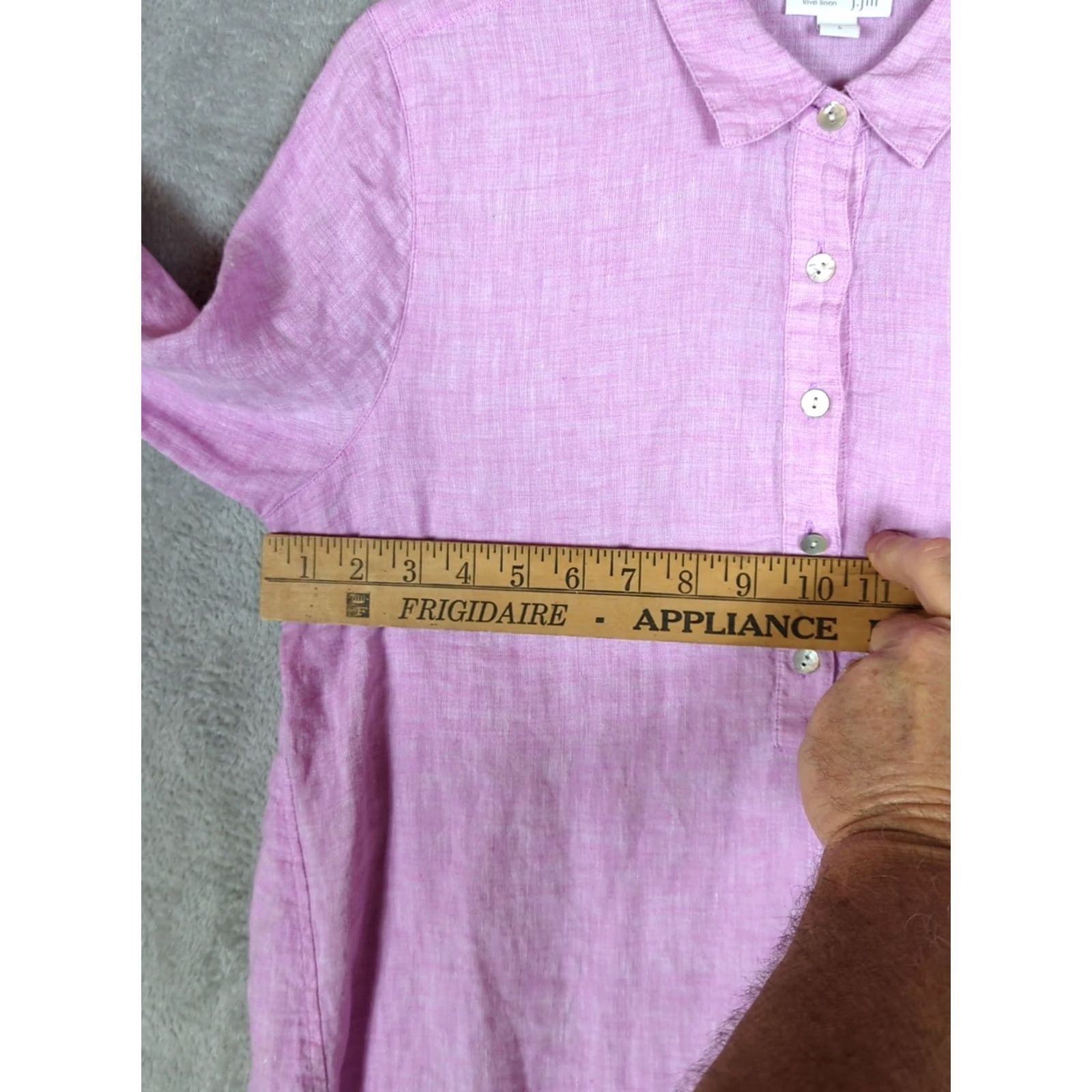 J. Jill VINTAGE J Jill Top S Womans Small Mauve Pink Linen Popover Peasant Lagenlook Tunic Size S / US 4 / IT 40 - 6 Thumbnail