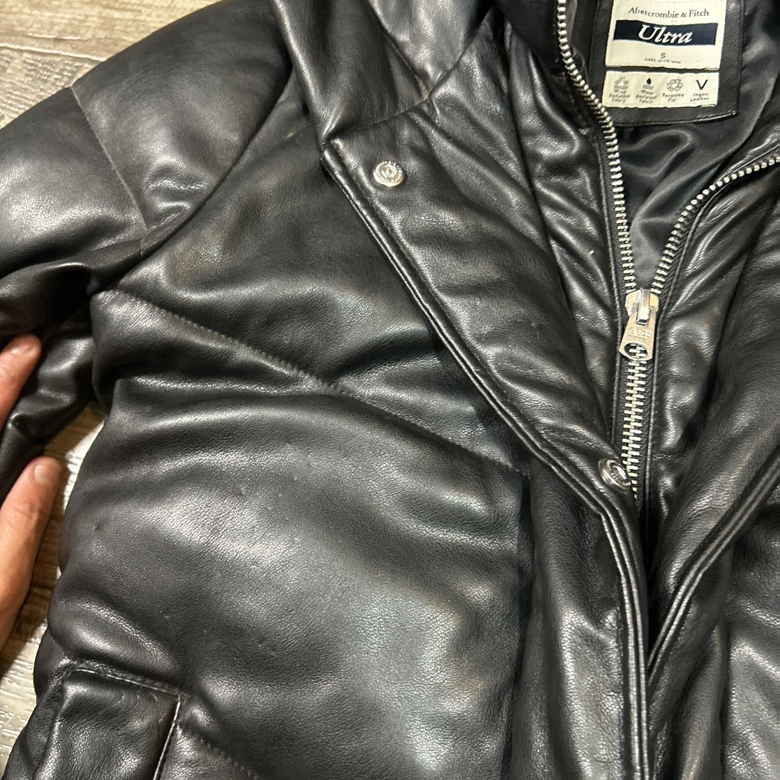 Abercrombie & Fitch Abercrombie & Fitch Ultra Collection Faux Leather Long Black Size S / US 4 / IT 40 - 4 Thumbnail