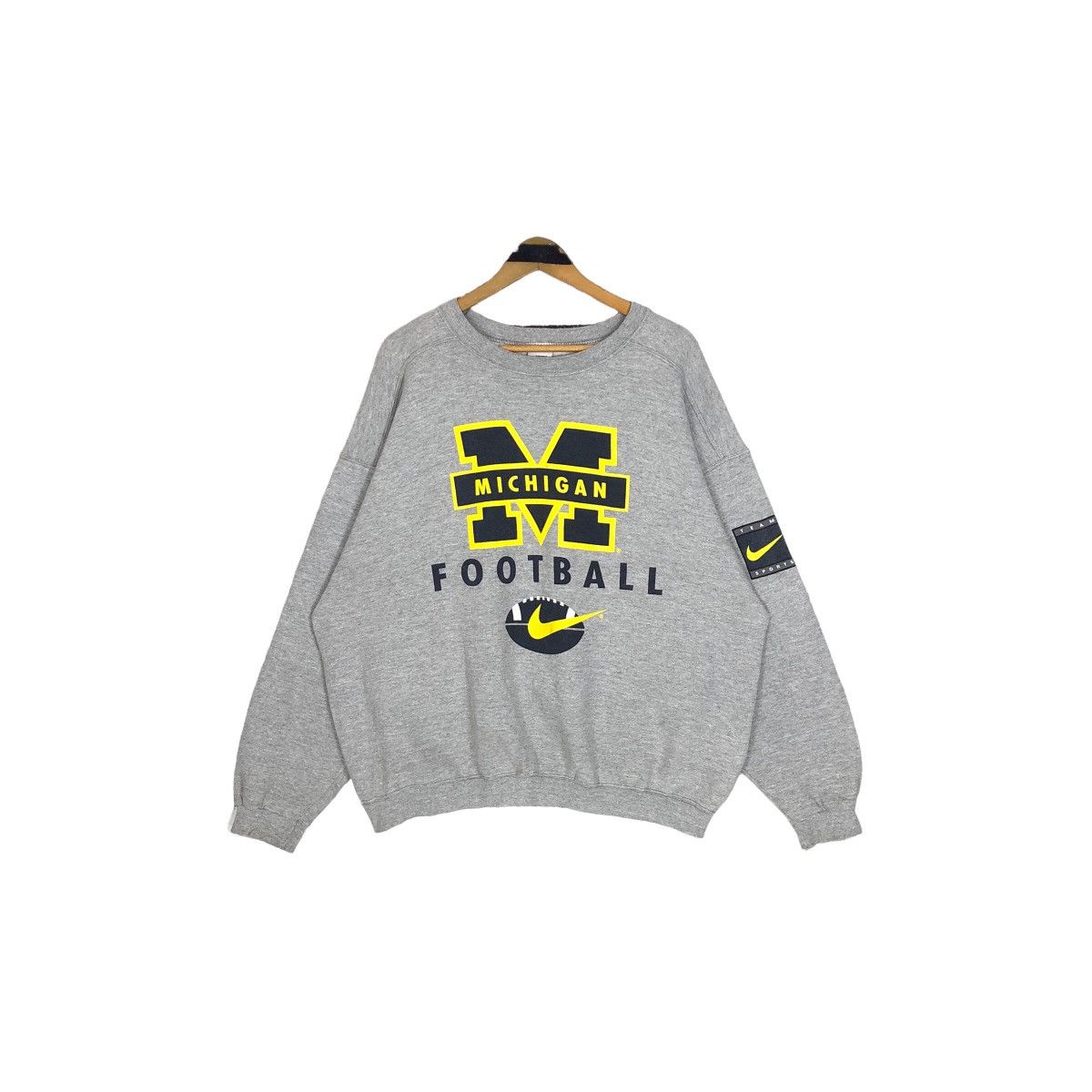 NCAA Vintage 90s Nike Swoosh X University Of Michigan Sweatshirt Size US XL / EU 56 / 4 - 2 Thumbnail