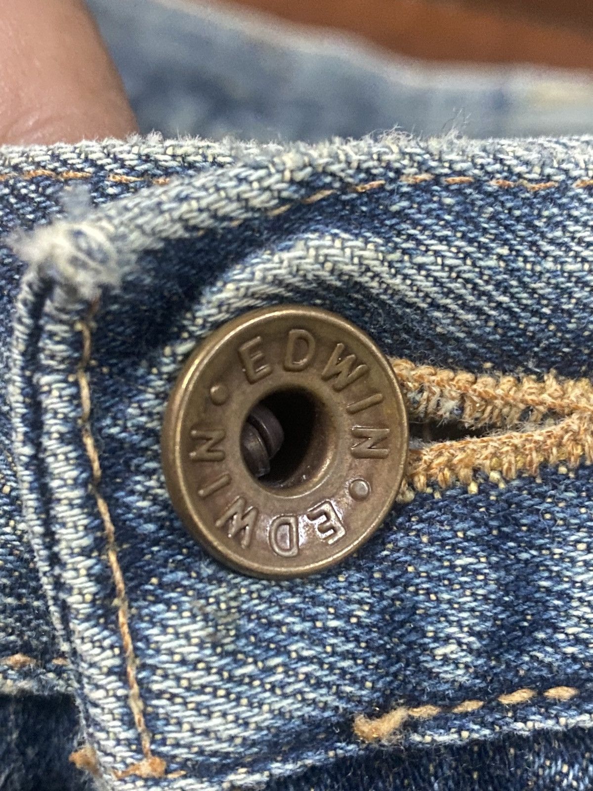 Kapital VINTAGE EDWIN 505 SELVEDGE BAGGY RUSTY DISTRESSED DENIM Size US 32 / EU 48 - 13 Thumbnail