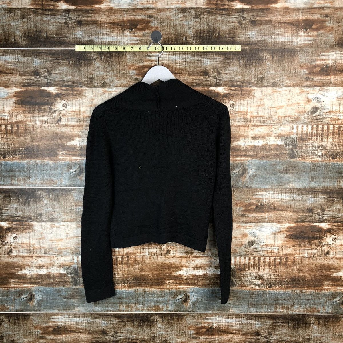 Japanese Brand Link It All Black Cardigan Knitwear crop top #A1467 Size XS / US 0-2 / IT 36-38 - 11 Thumbnail
