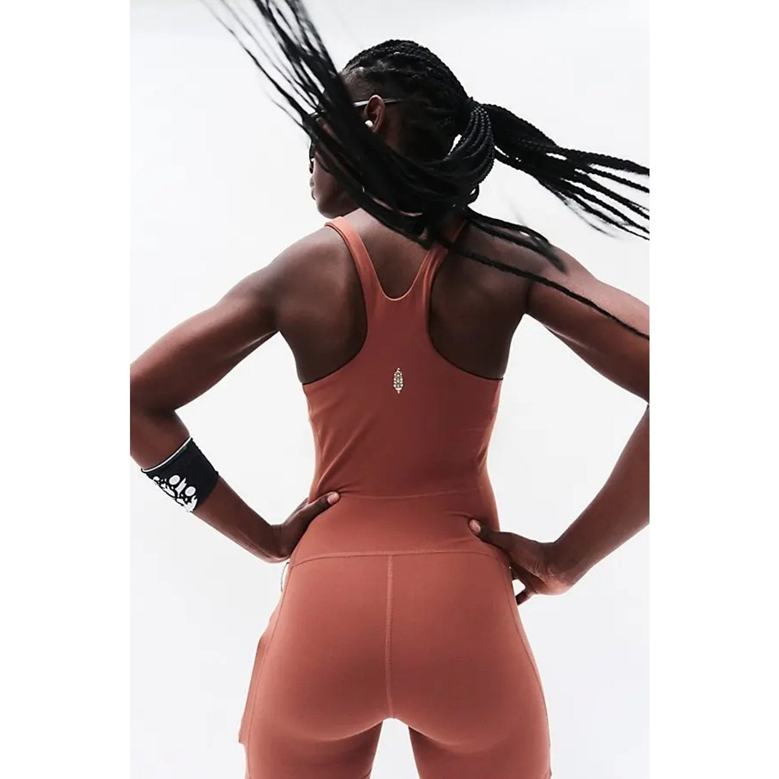 Free People New FP MOVEMENT Never Better Runsie $78 MEDIUM Sequoia Size 32" / US 10 / IT 46 - 4 Thumbnail