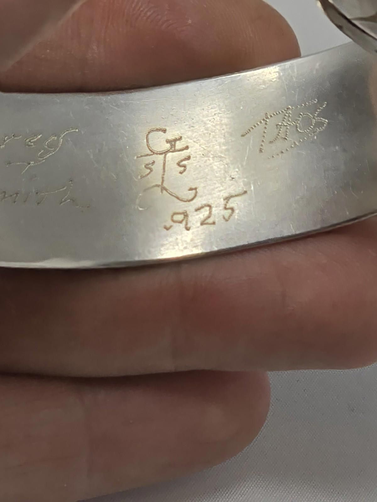 TED LAPIDUS Greg T. Smith Taos Pueblo Sterling Inlay Cuff 6.25" Lapis Size ONE SIZE - 6 Thumbnail