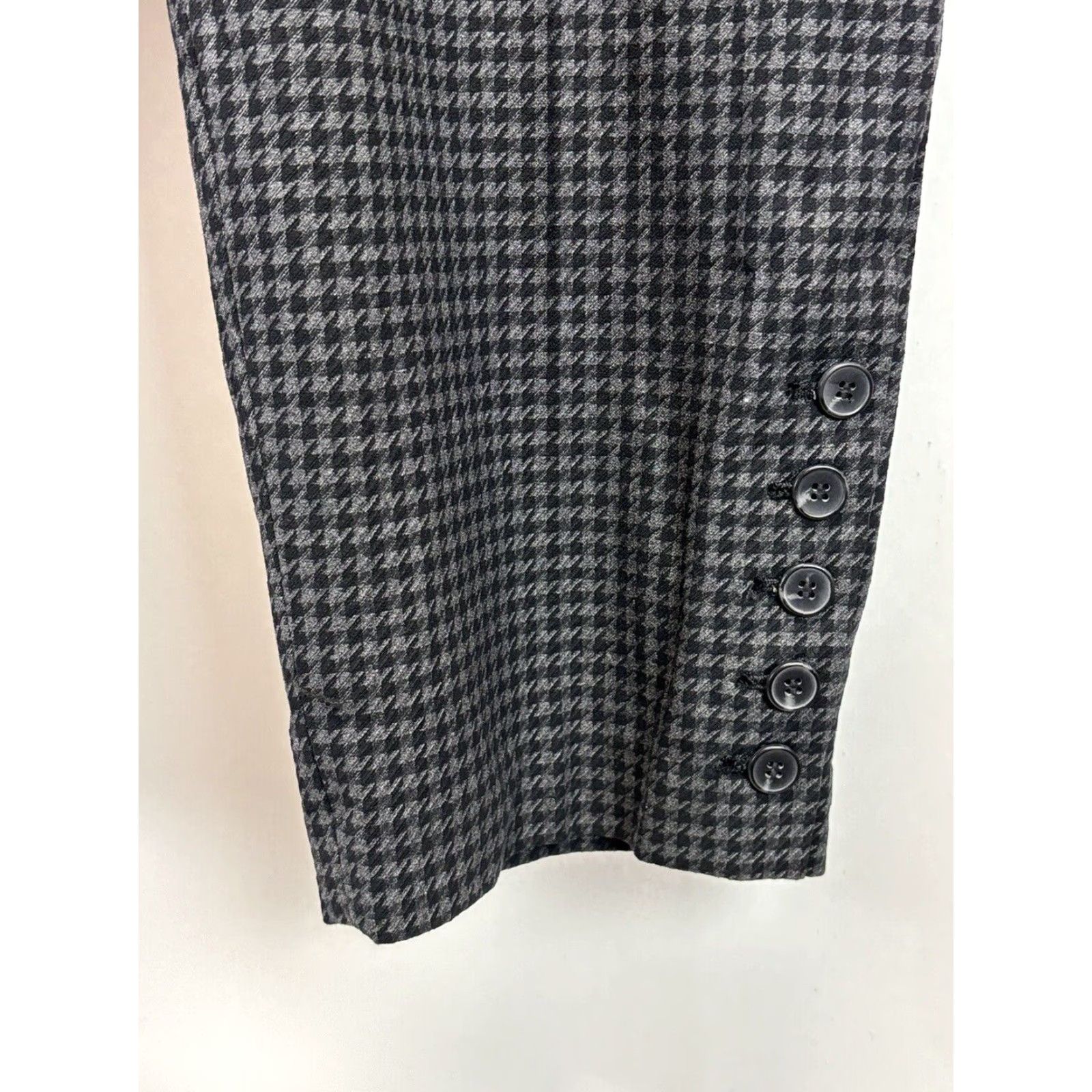 Talbots Talbots Hampshire Ankle Pants 24W Plus Houndstooth Stretch Womens Grey & Black Size 42" / US 20 - 7 Thumbnail